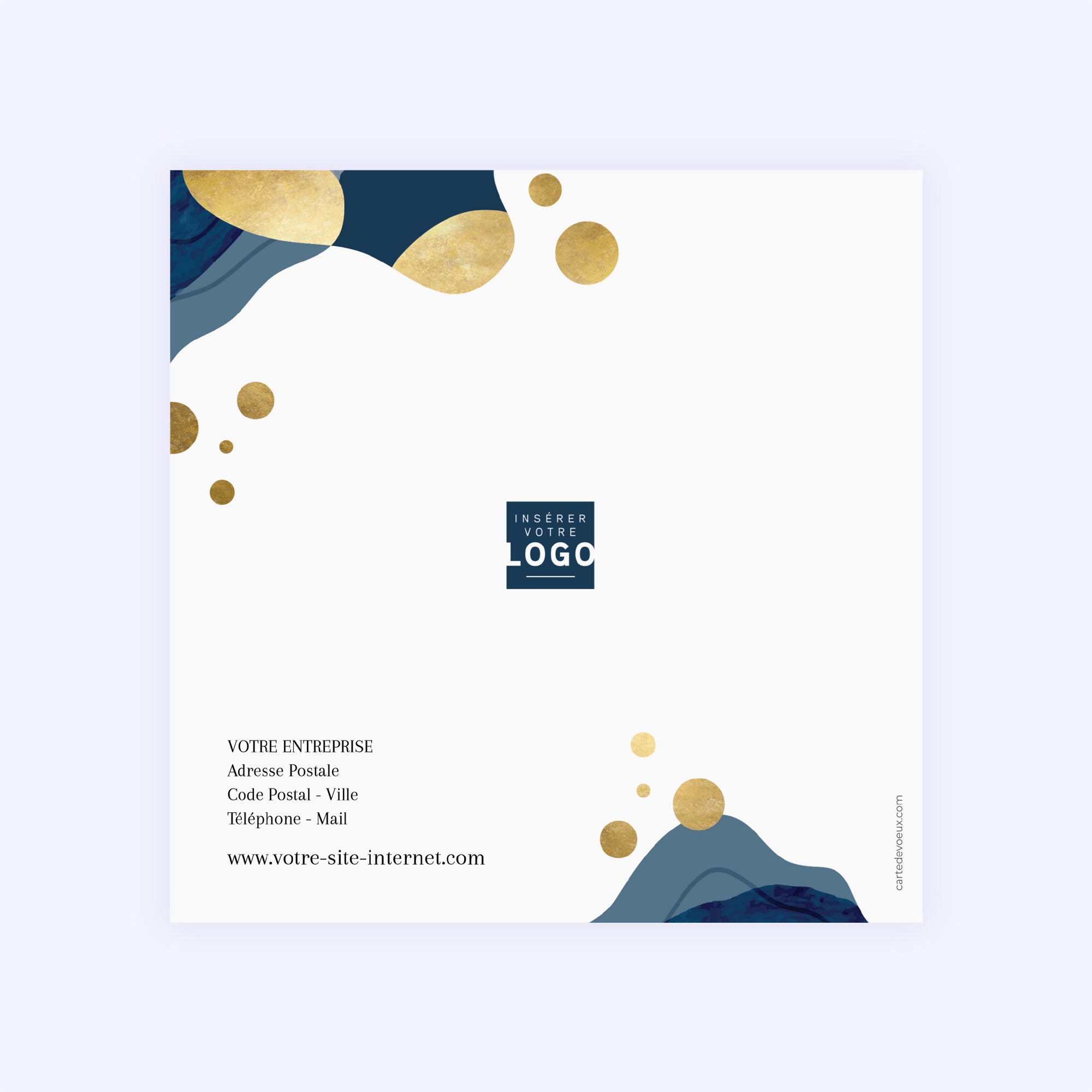 Aqua Light | Vœux professionnels • Carte de voeux • Carré double photo N° 3