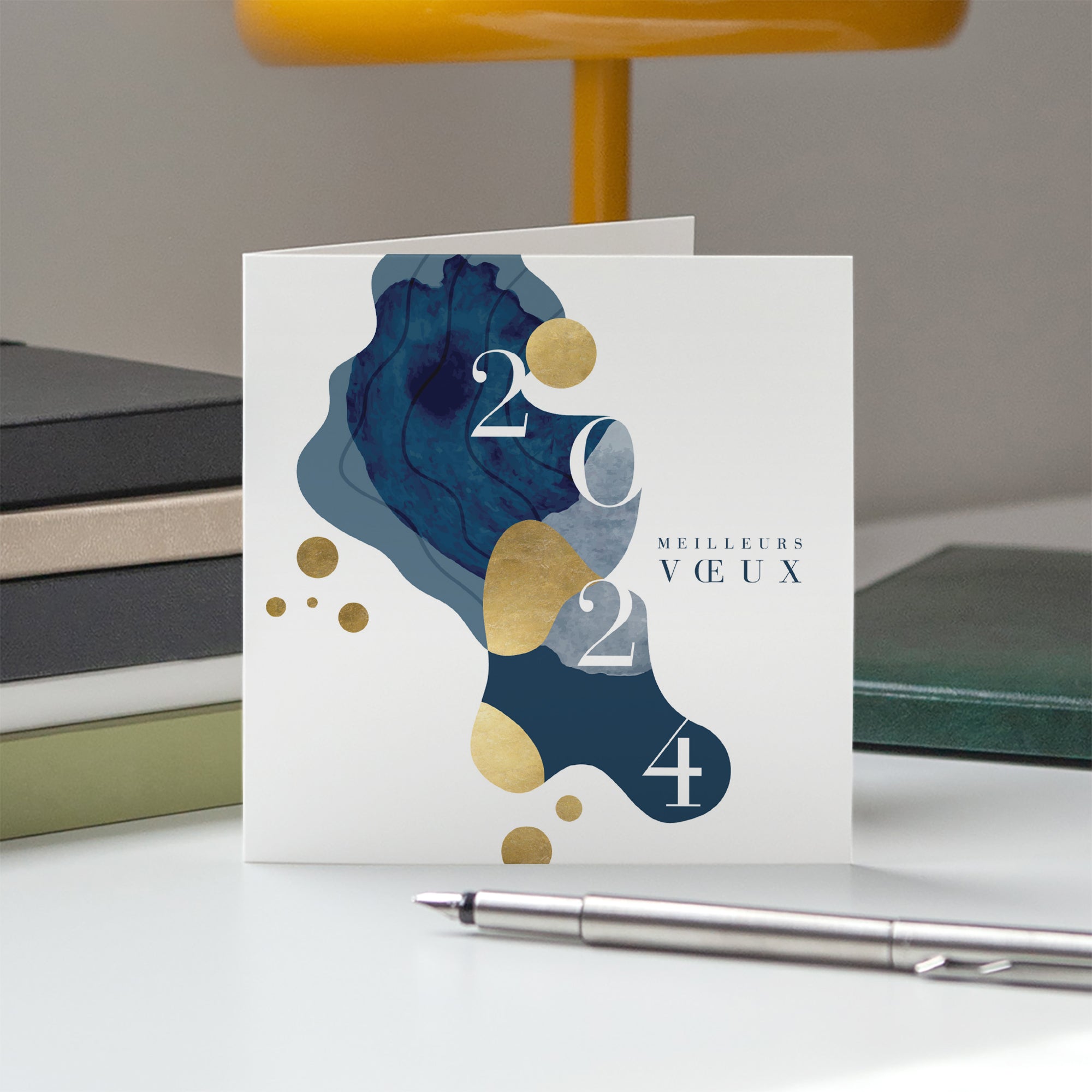 Aqua Light | Vœux professionnels • Carte de voeux • Carré double photo N° 5