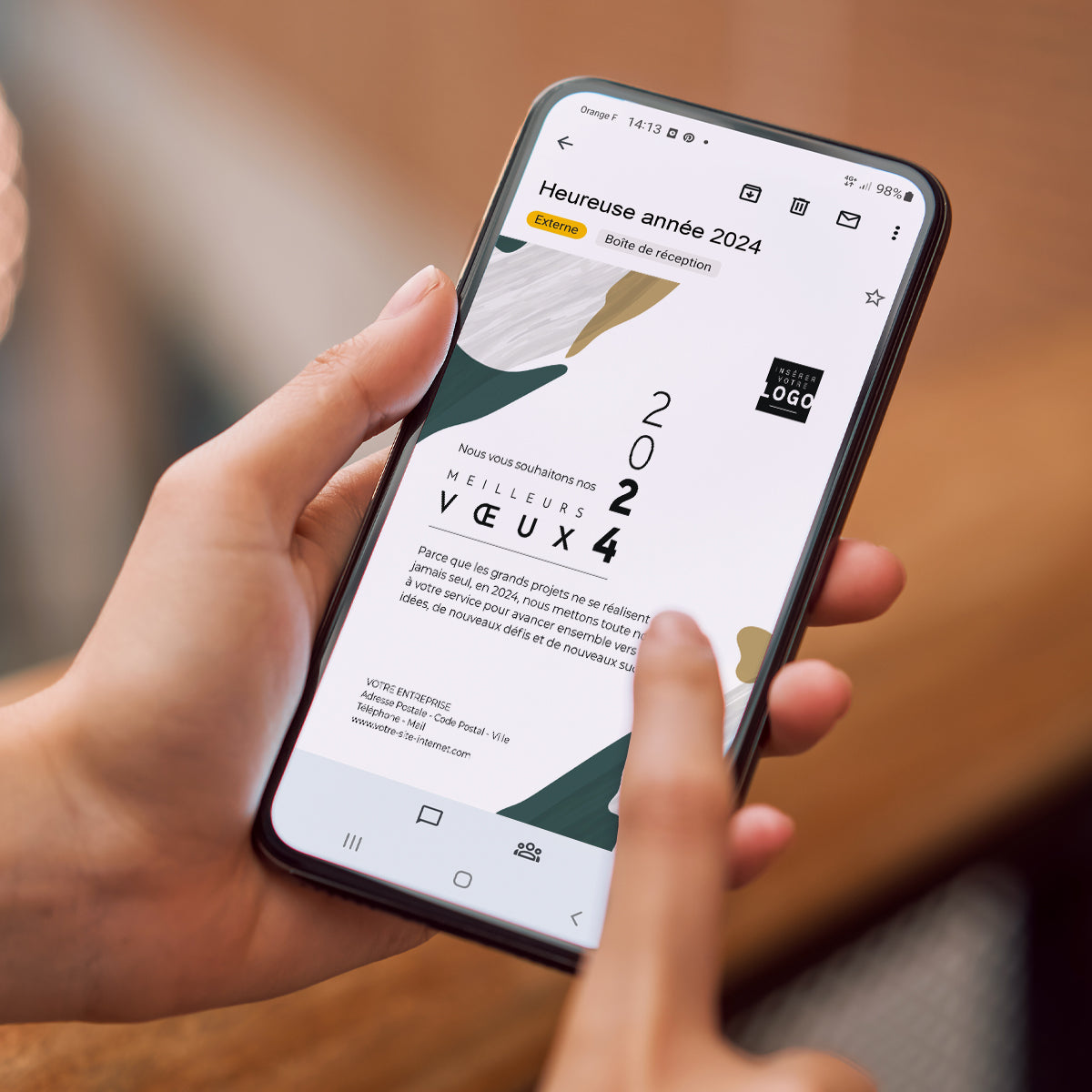 Arty Contemporary | Vœux professionnels • Carte virtuelle • eCard Image photo N° 2