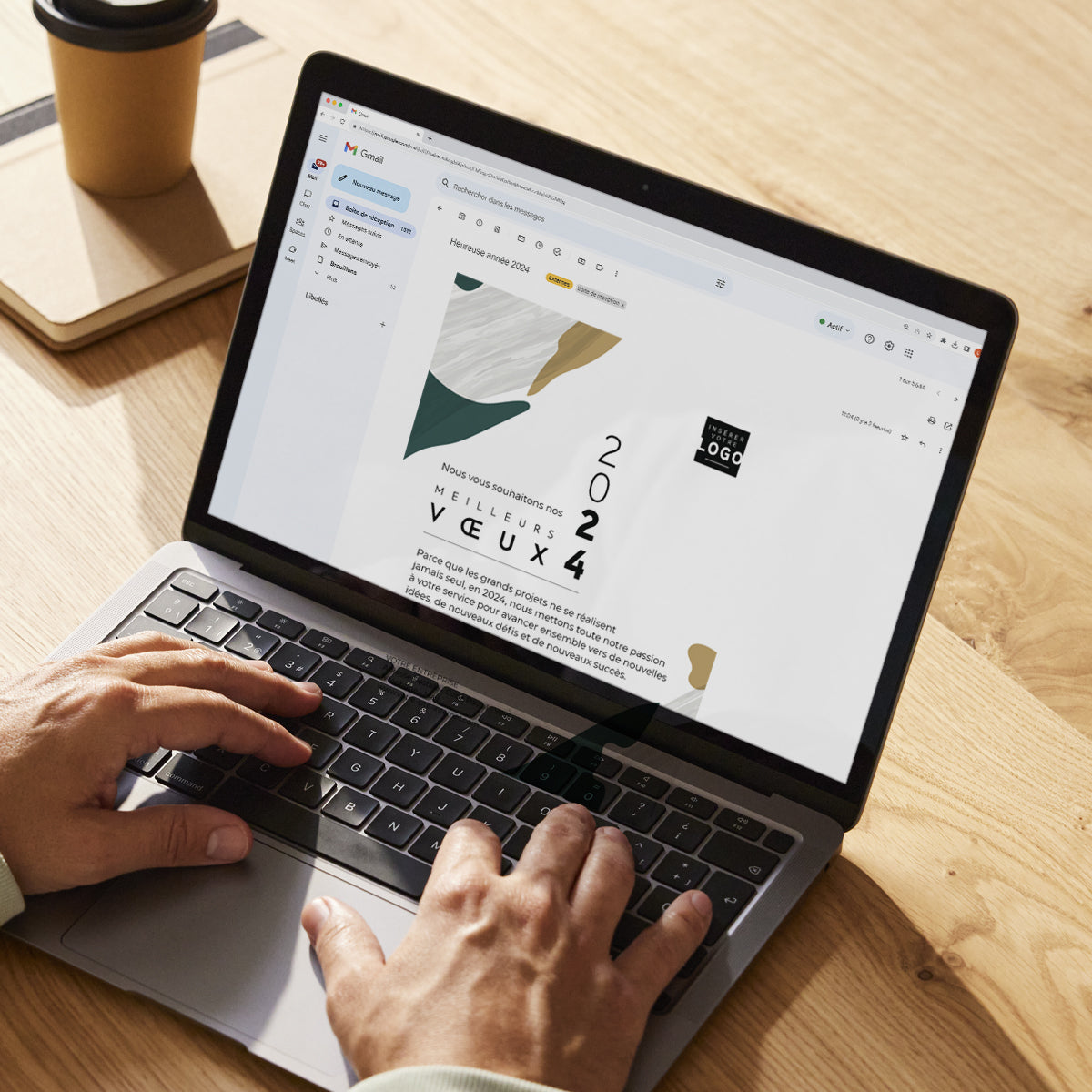 Arty Contemporary | Vœux professionnels • Carte virtuelle • eCard Image photo N° 3