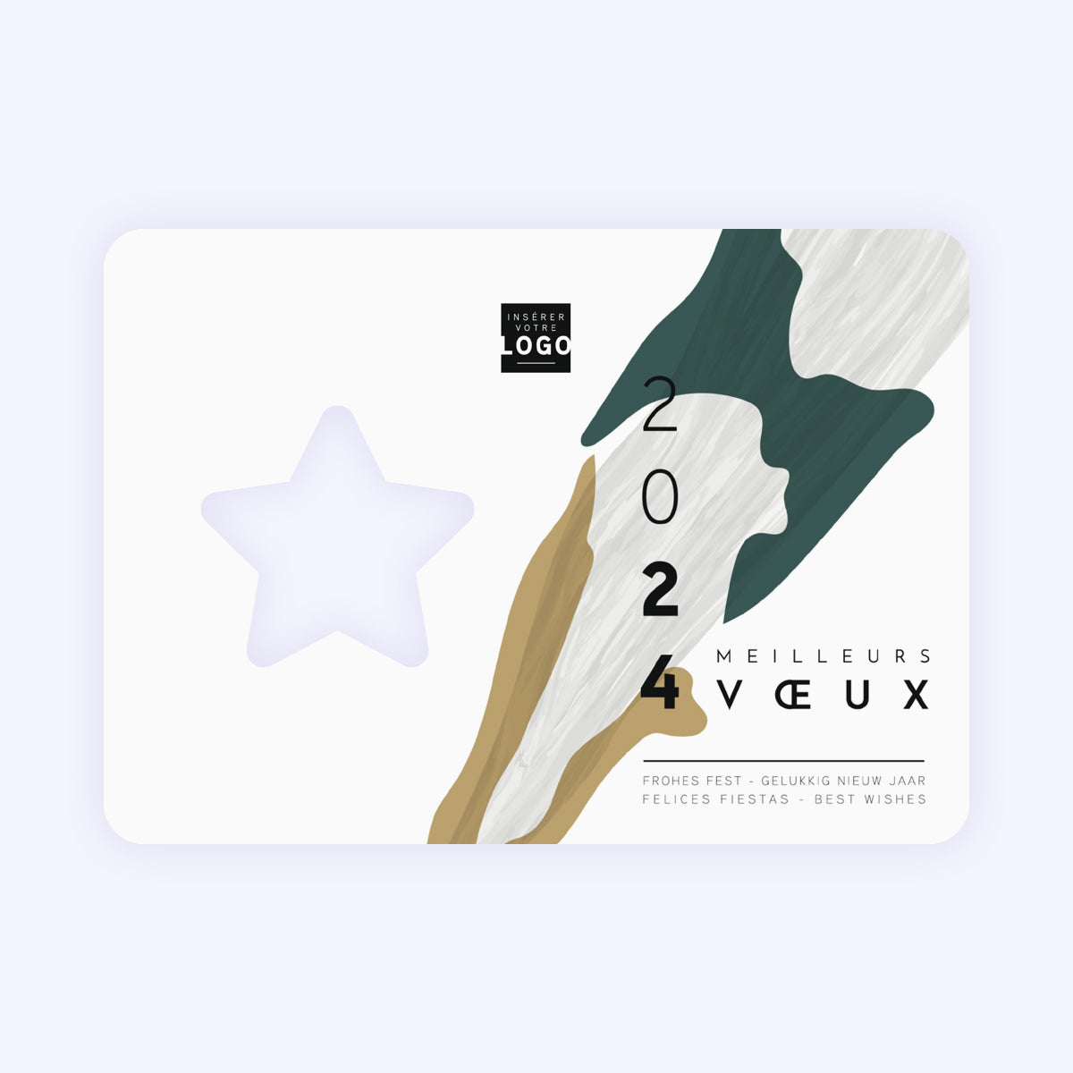 Arty Contemporary | Vœux professionnels • Carte de voeux • Horizontal étoile photo N° 1