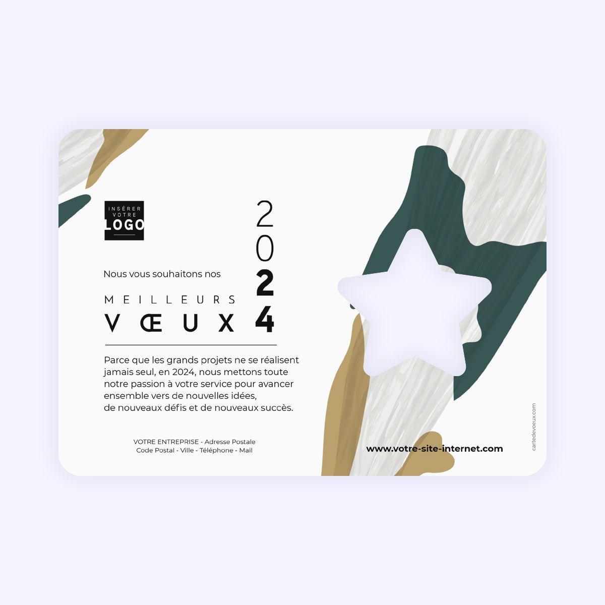 Arty Contemporary | Vœux professionnels • Carte de voeux • Horizontal étoile photo N° 2