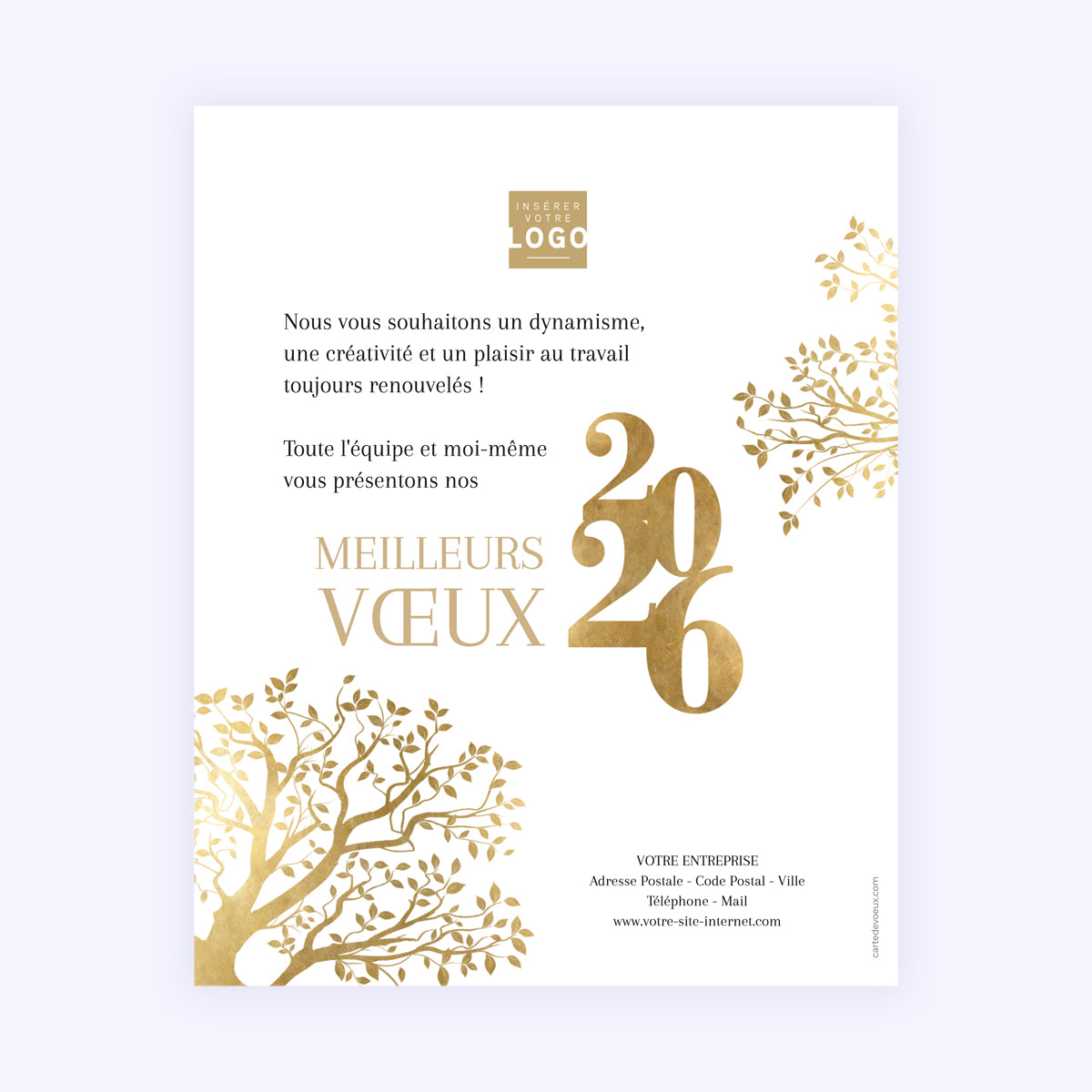 Branches Dorées | Vœux professionnels • Carte virtuelle • eCard Image photo N° 1