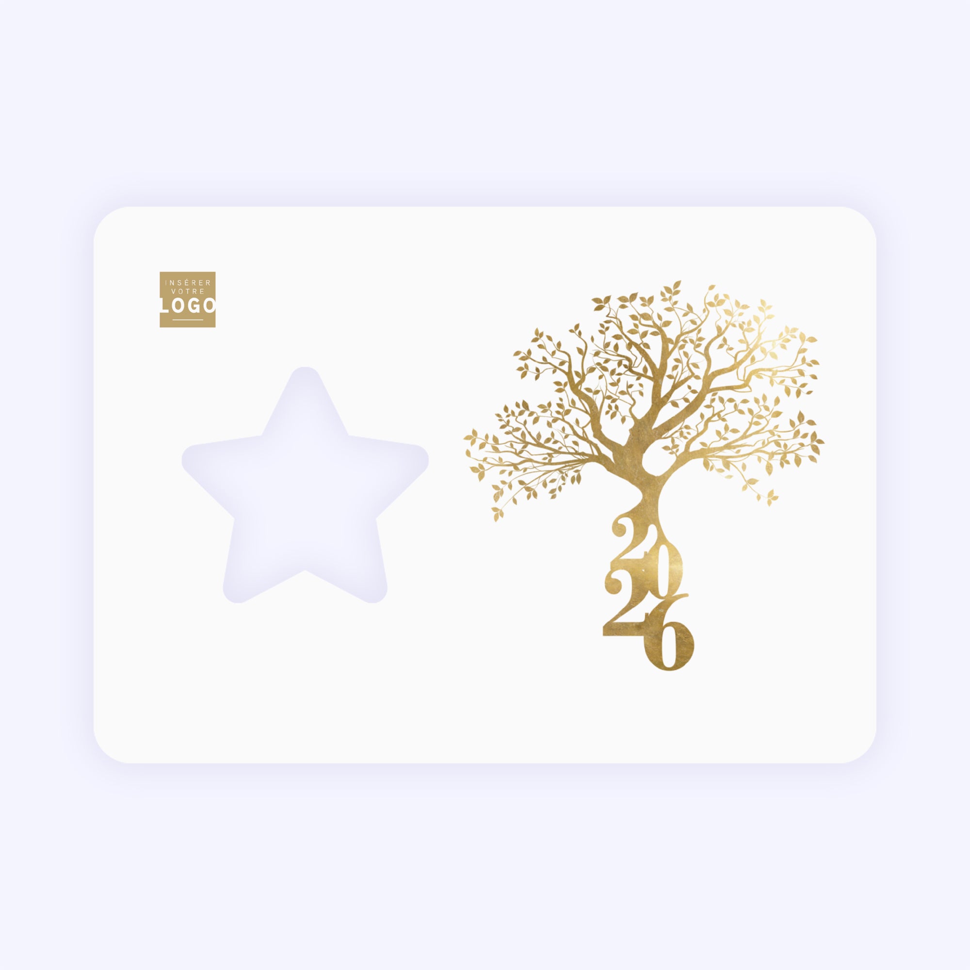 Branches Dorées | Vœux professionnels • Carte de voeux • Horizontal étoile photo N° 1