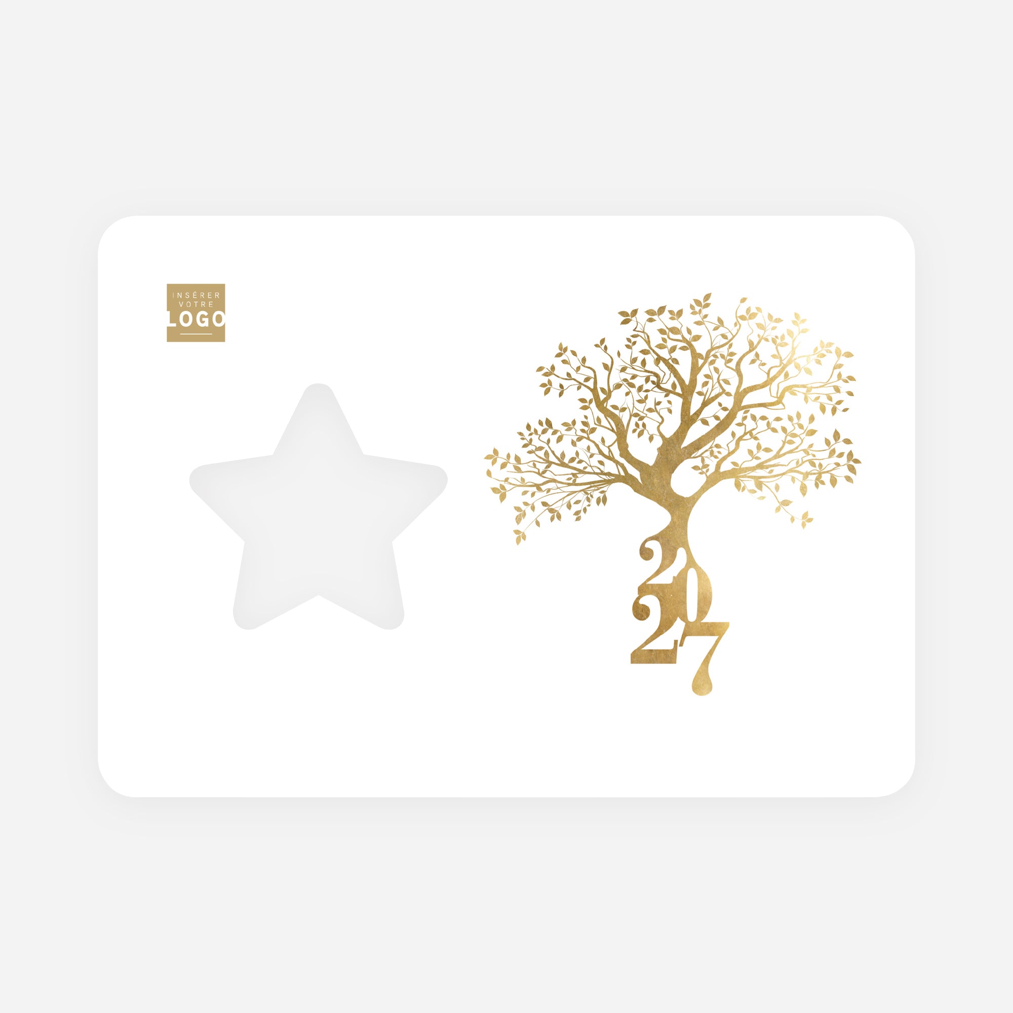 Branches Dorées | Vœux professionnels • Carte de voeux • Horizontal étoile photo N° 1