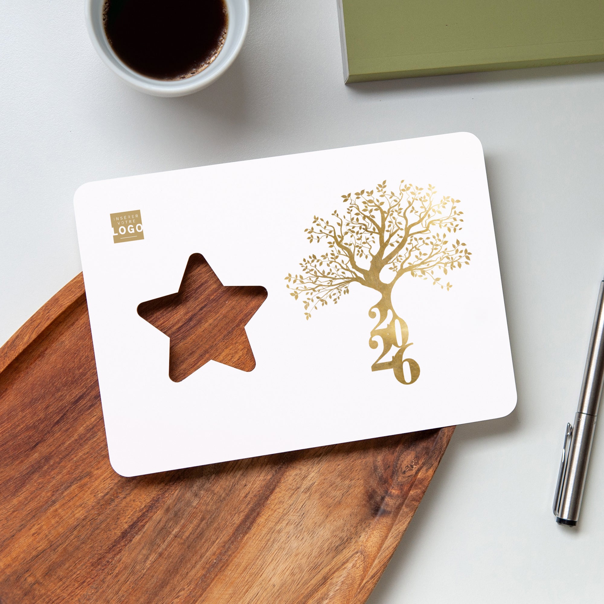 Branches Dorées | Vœux professionnels • Carte de voeux • Horizontal étoile photo N° 4