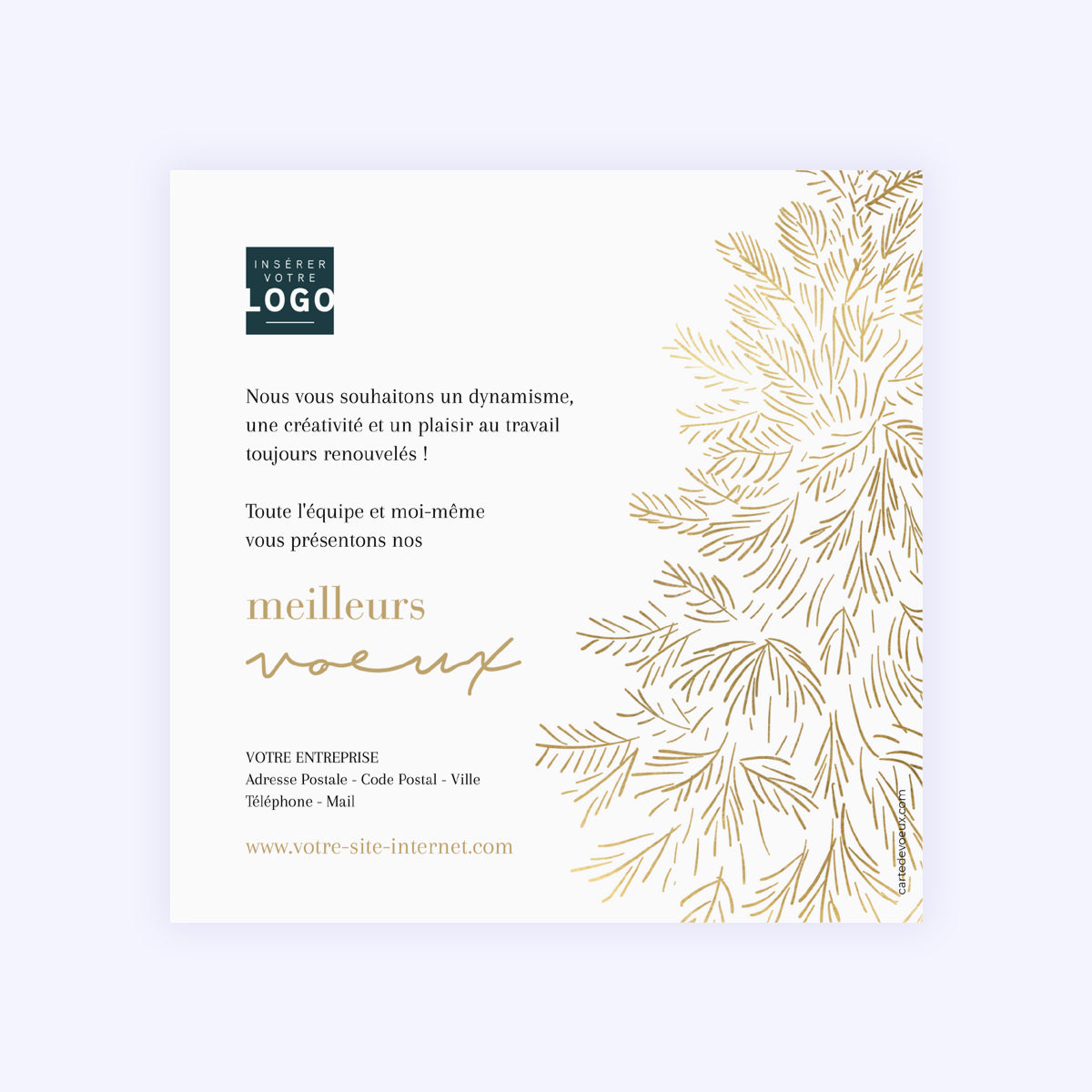 Roi des Forêts | Vœux professionnels • Carte de voeux • Carré photo N° 2