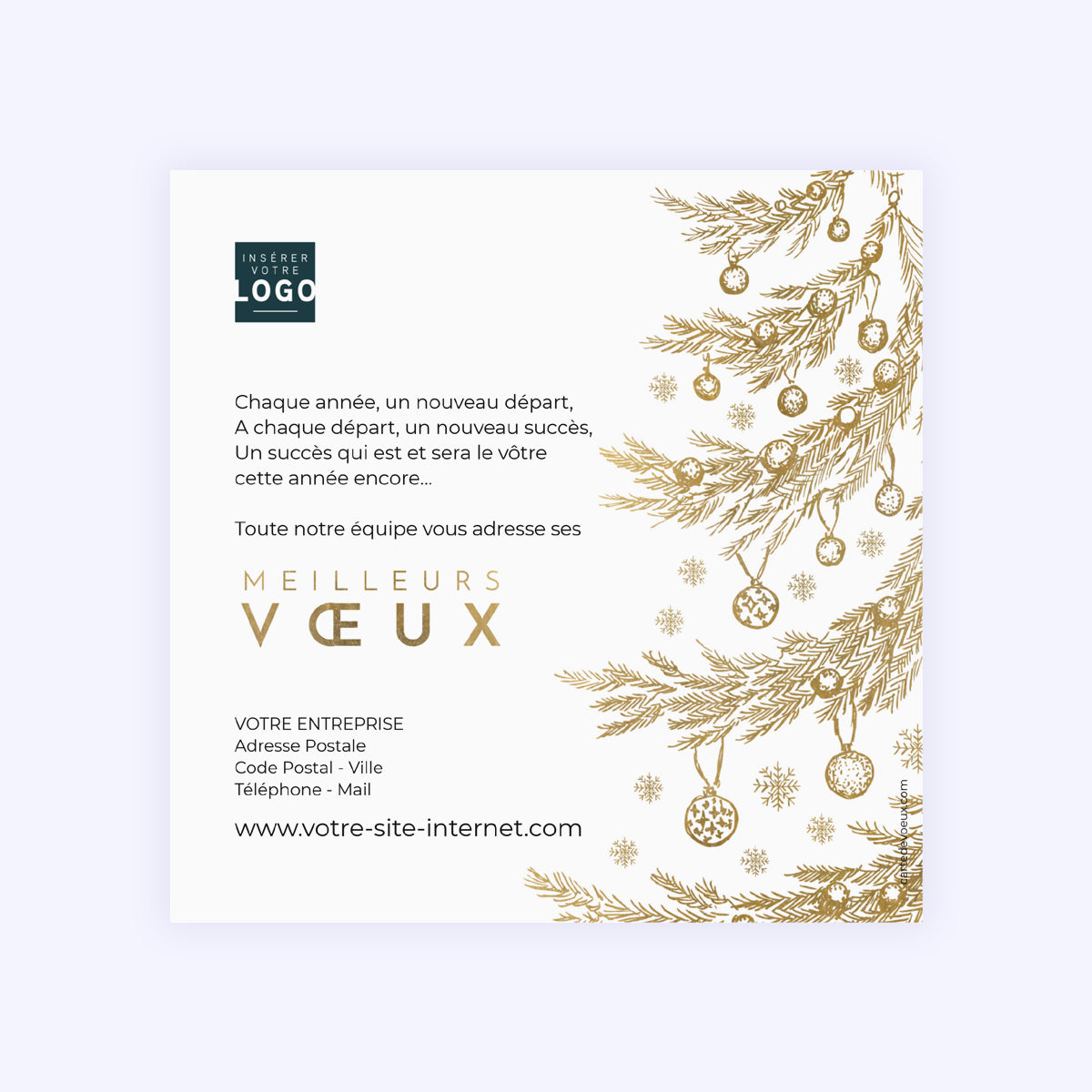 Ornements | Vœux professionnels • Carte de voeux • Carré photo N° 2