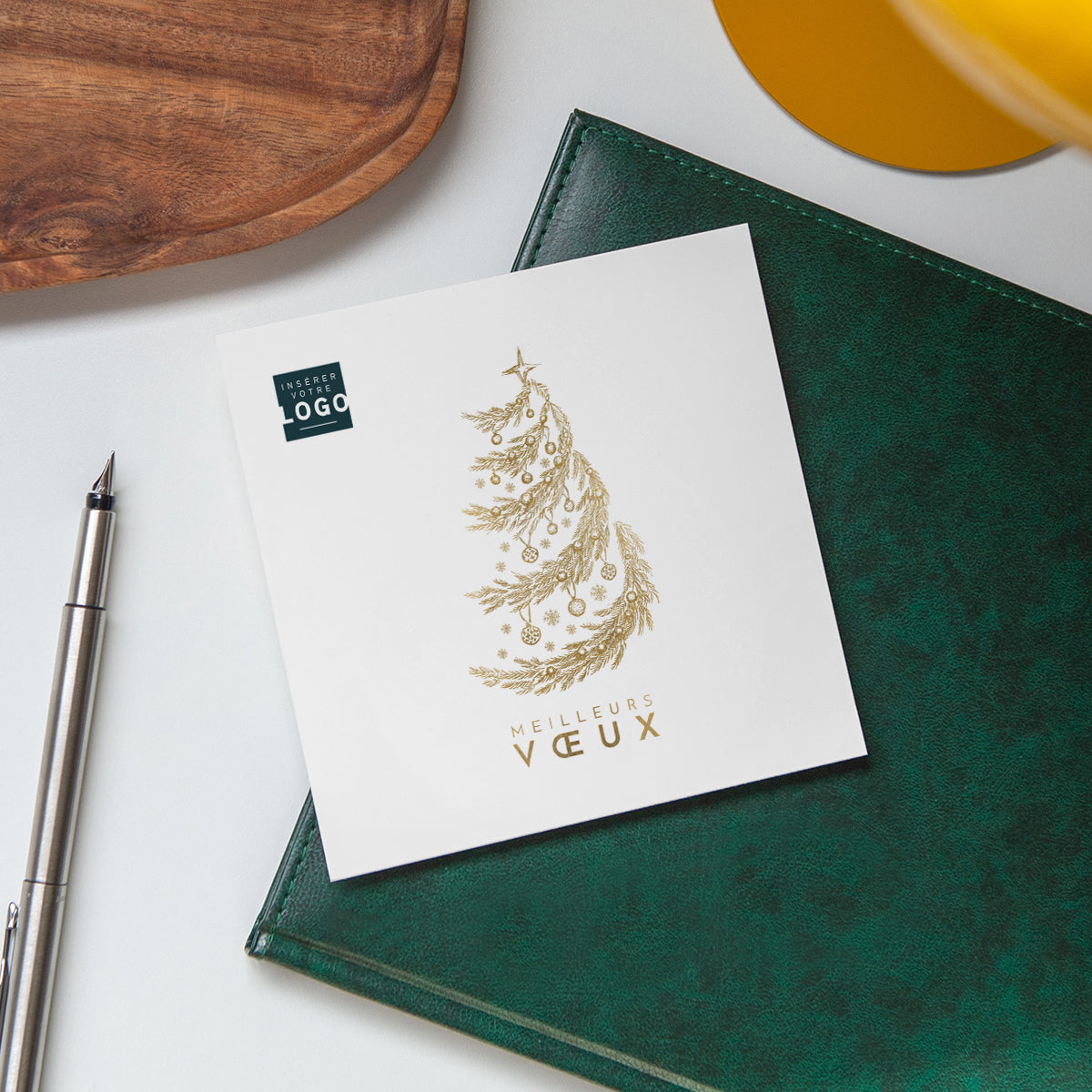 Ornements | Vœux professionnels • Carte de voeux • Carré photo N° 4
