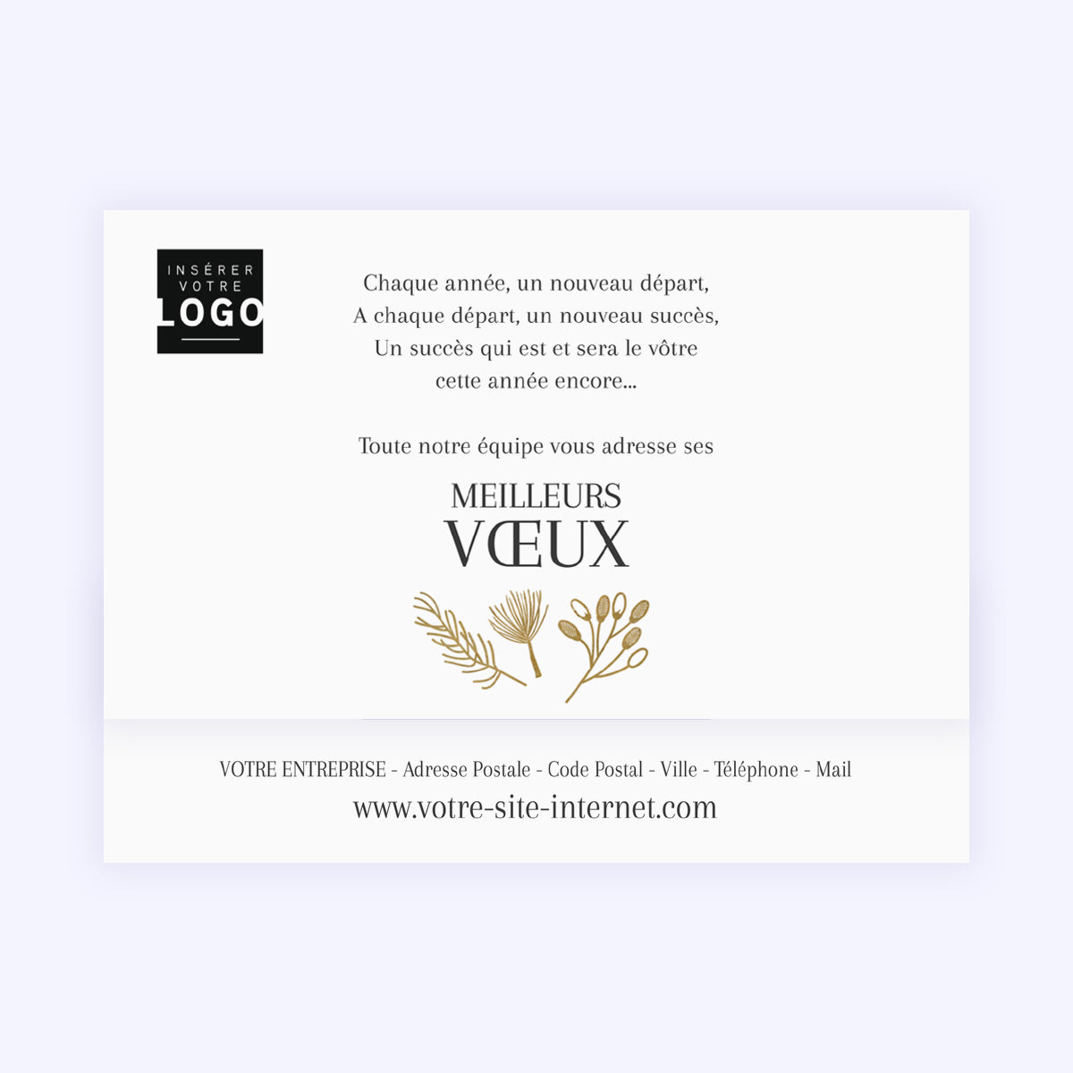 Végétation d’Hiver | Vœux professionnels • Carte chocolats photo N° 4