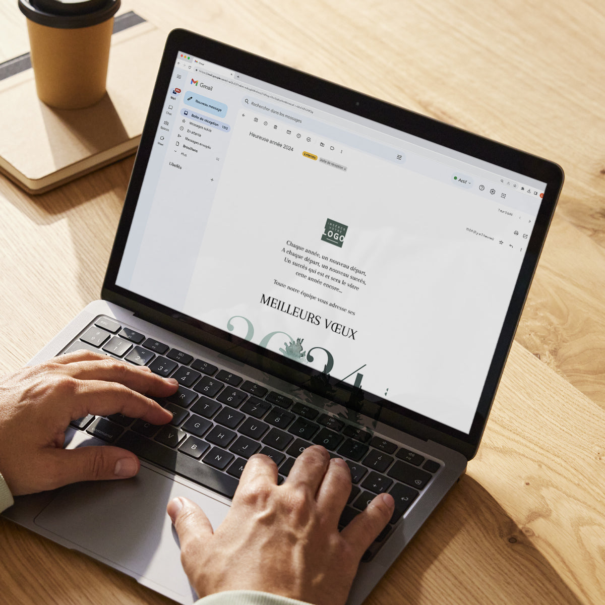 Sapins Aquarelle | Vœux professionnels • Carte virtuelle • eCard Image photo N° 3