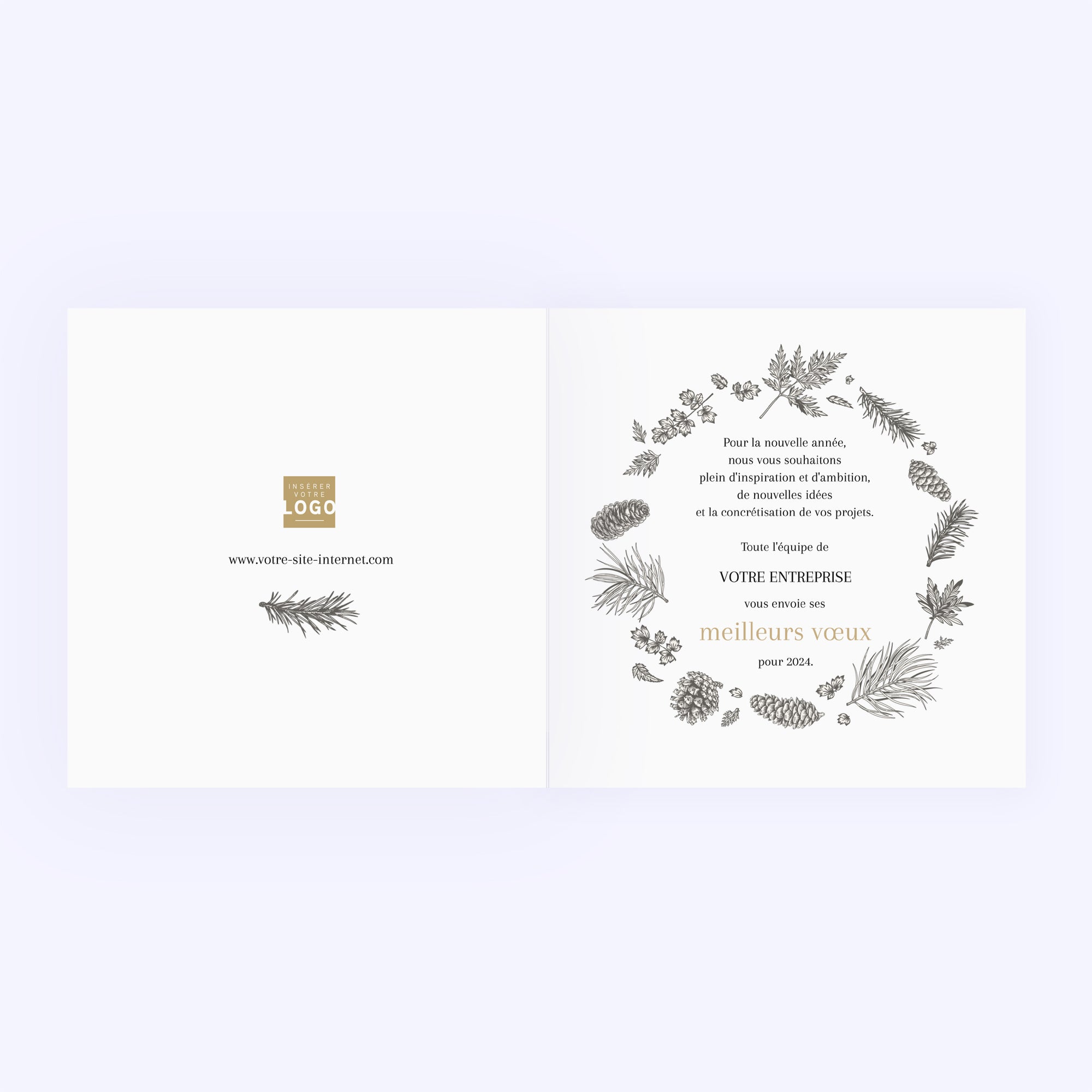 Végétal | Vœux professionnels • Carte premium photo N° 2