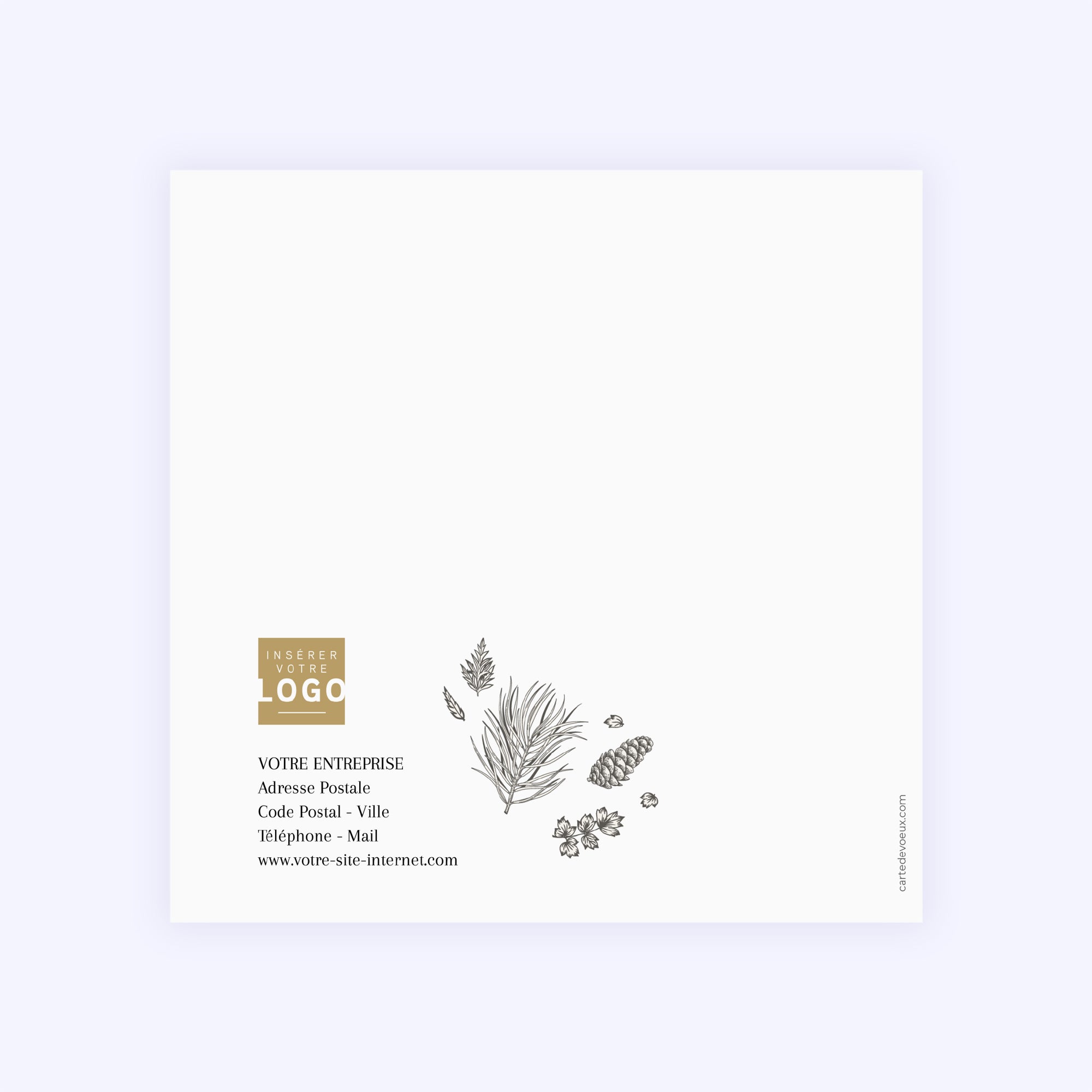 Végétal | Vœux professionnels • Carte premium photo N° 3