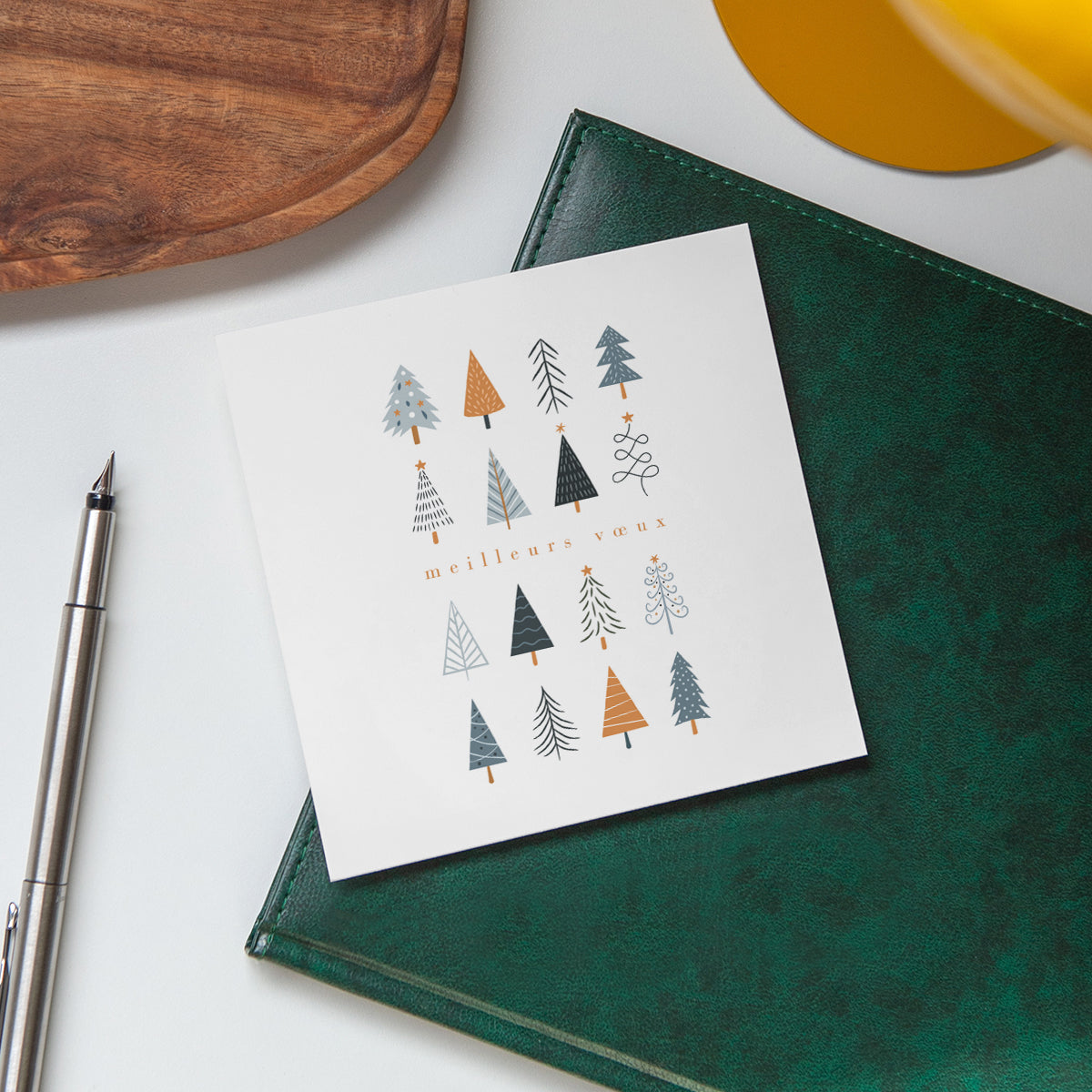 Graphic tree | Vœux professionnels • Carte de voeux • Carré photo N° 4