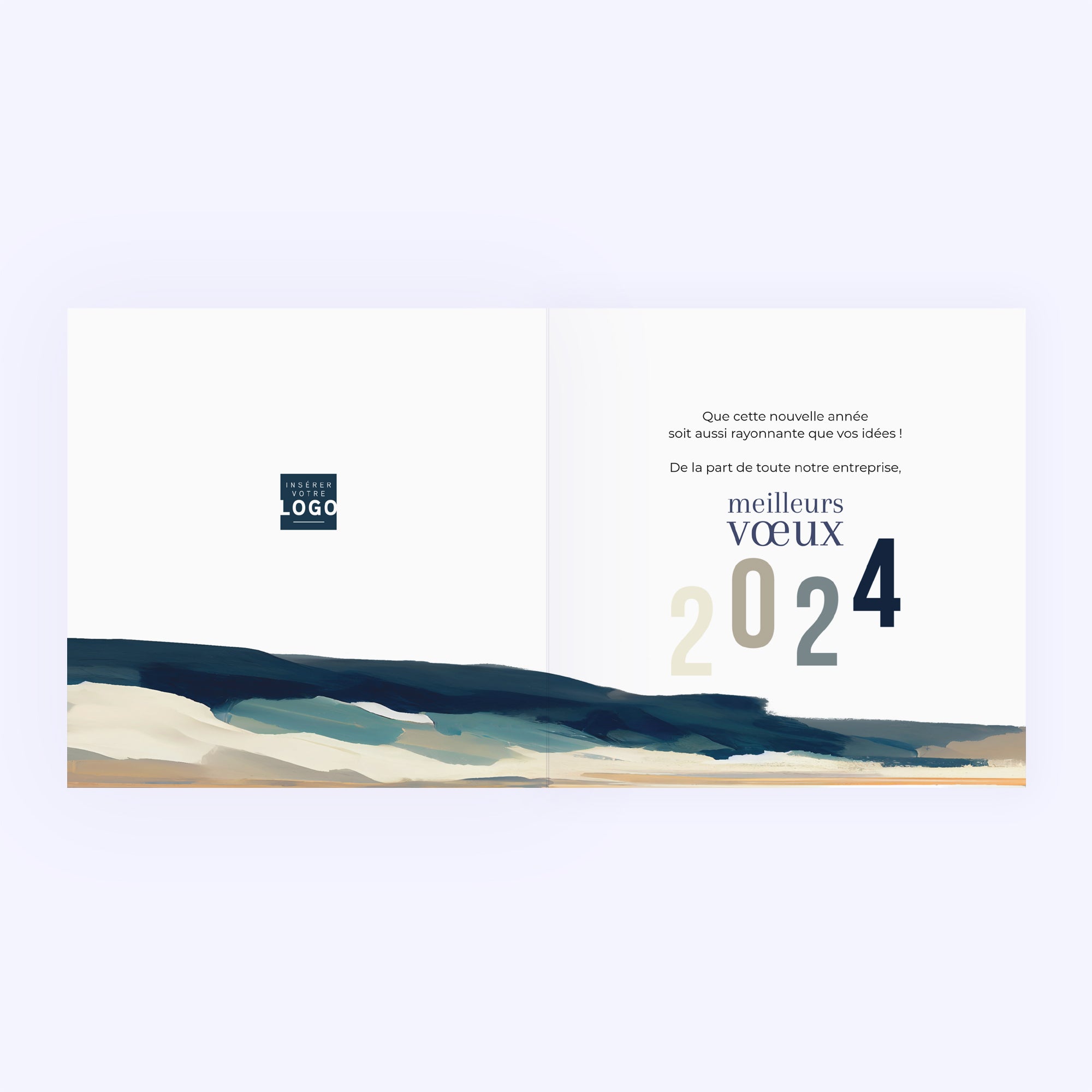 Nouvelle Vague | Vœux professionnels • Carte de voeux • Carré double photo N° 2