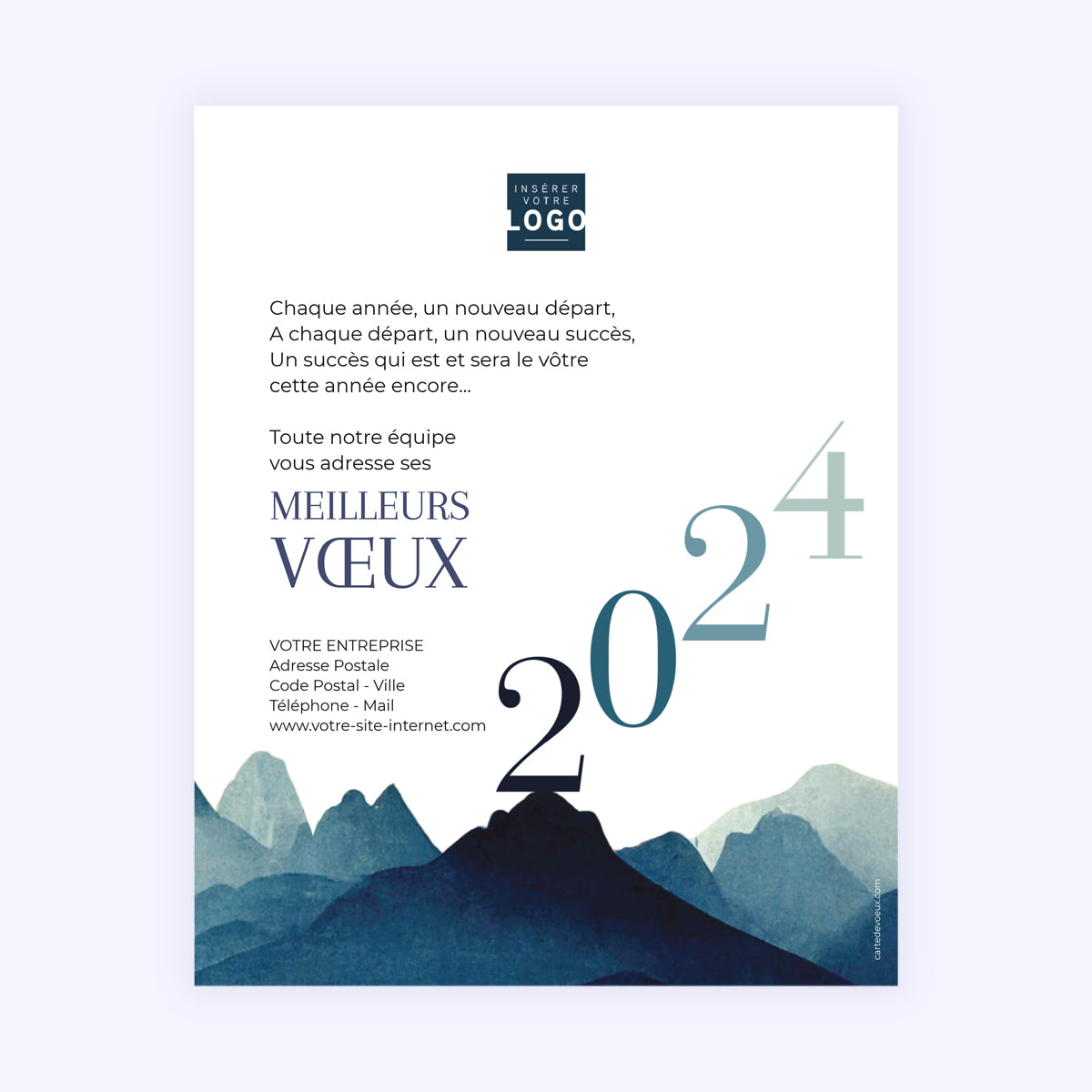 Snowy Mountain | Vœux professionnels • Carte virtuelle photo N° 1