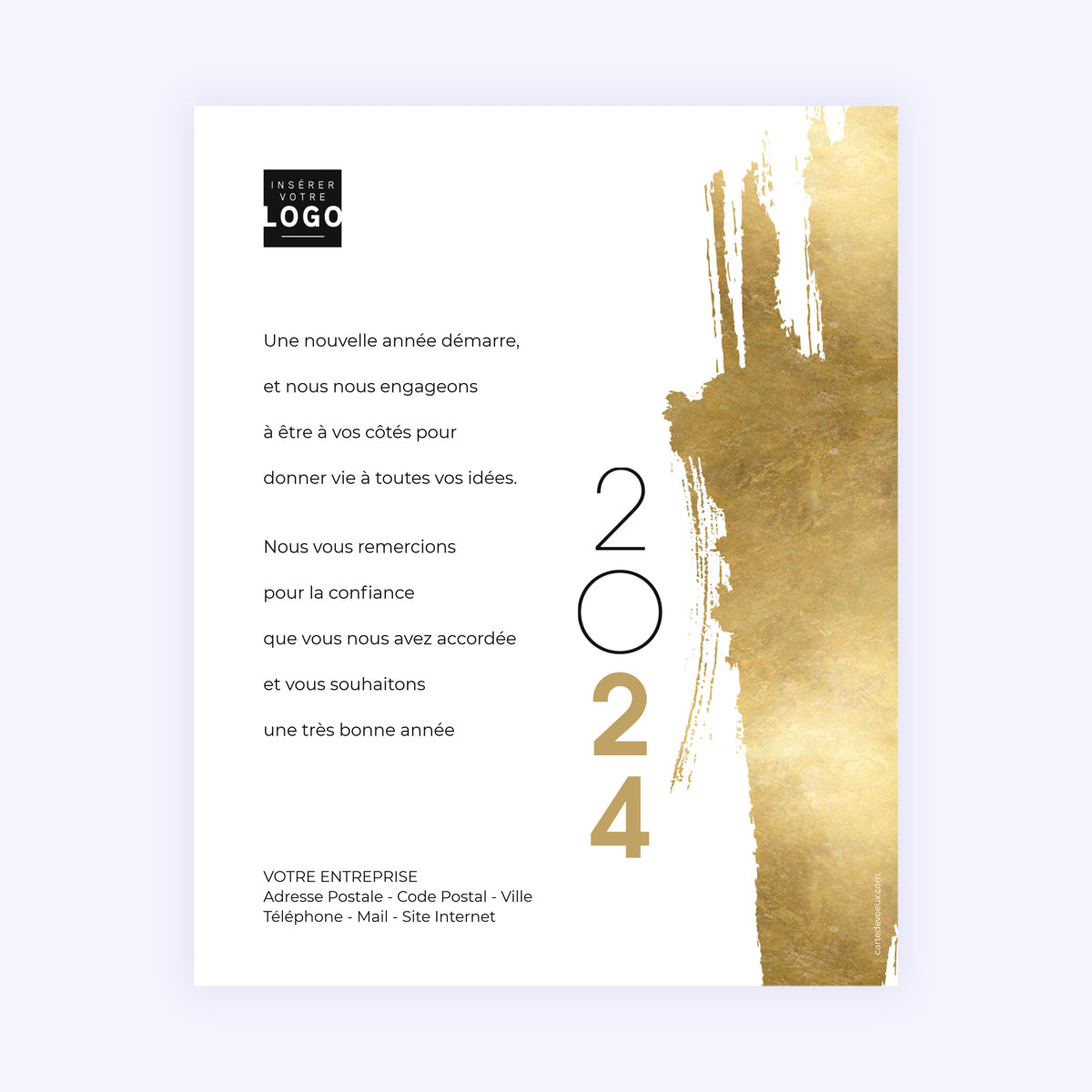 Pure Gold | Vœux professionnels • Carte virtuelle photo N° 1