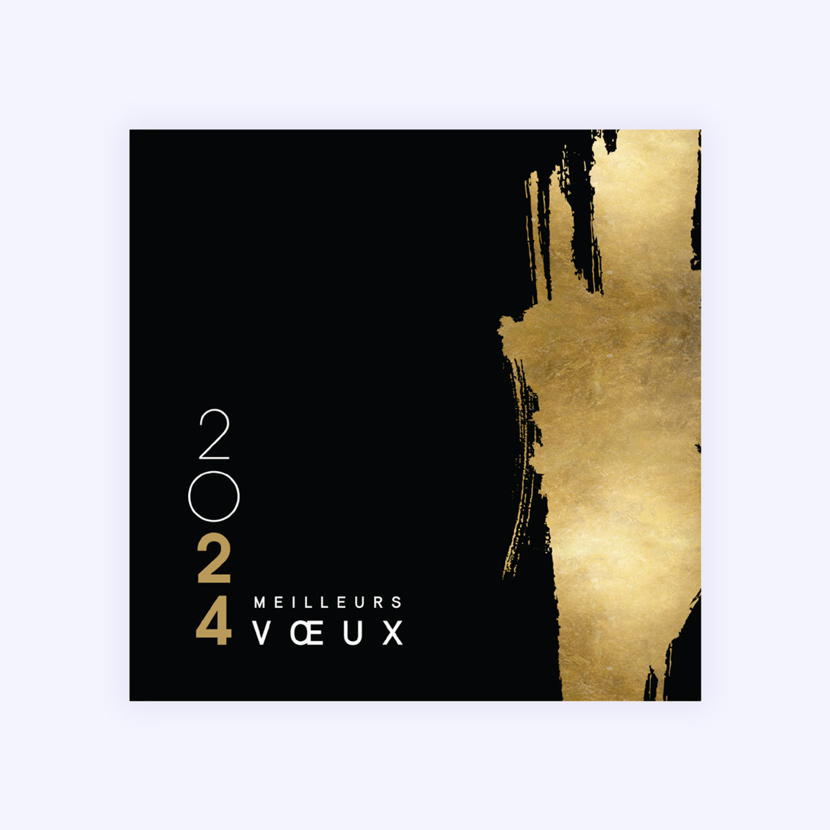 Pure Gold | Vœux professionnels • Carte de voeux • Carré photo N° 1