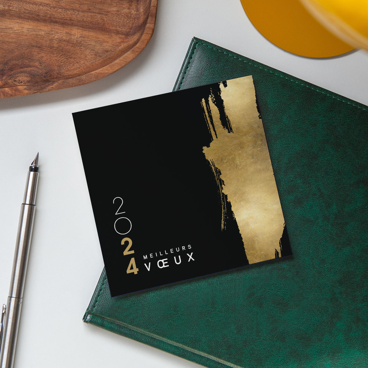 Pure Gold | Vœux professionnels • Carte de voeux • Carré photo N° 4