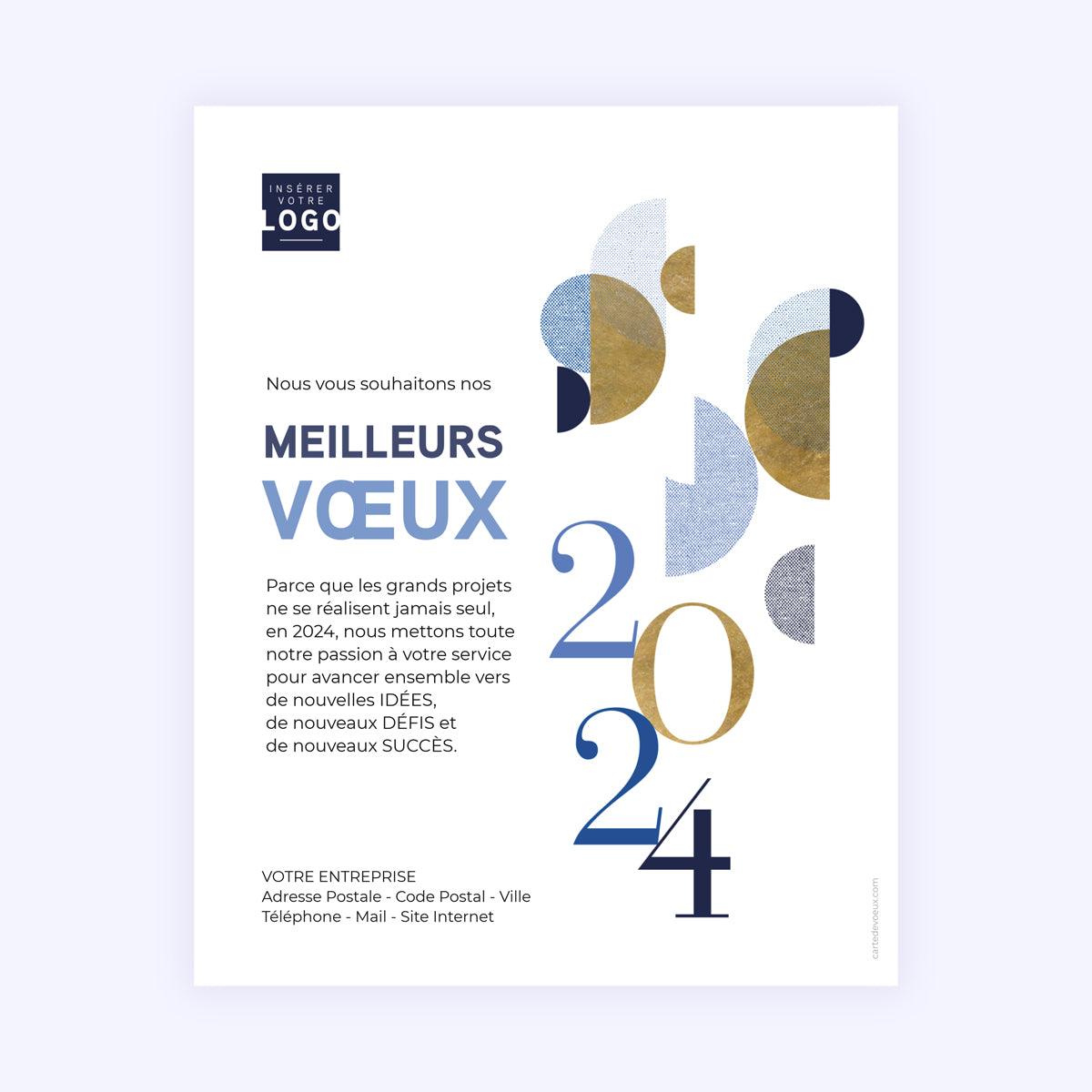 Géométrie | Vœux professionnels • Carte virtuelle photo N° 1