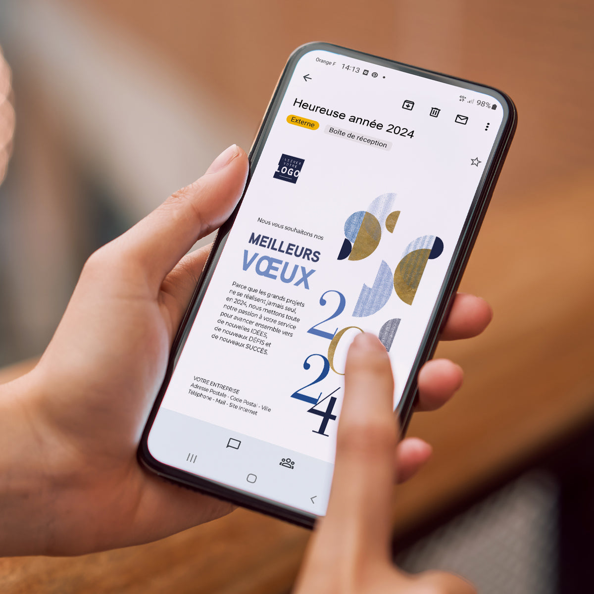 Géométrie | Vœux professionnels • Carte virtuelle photo N° 2