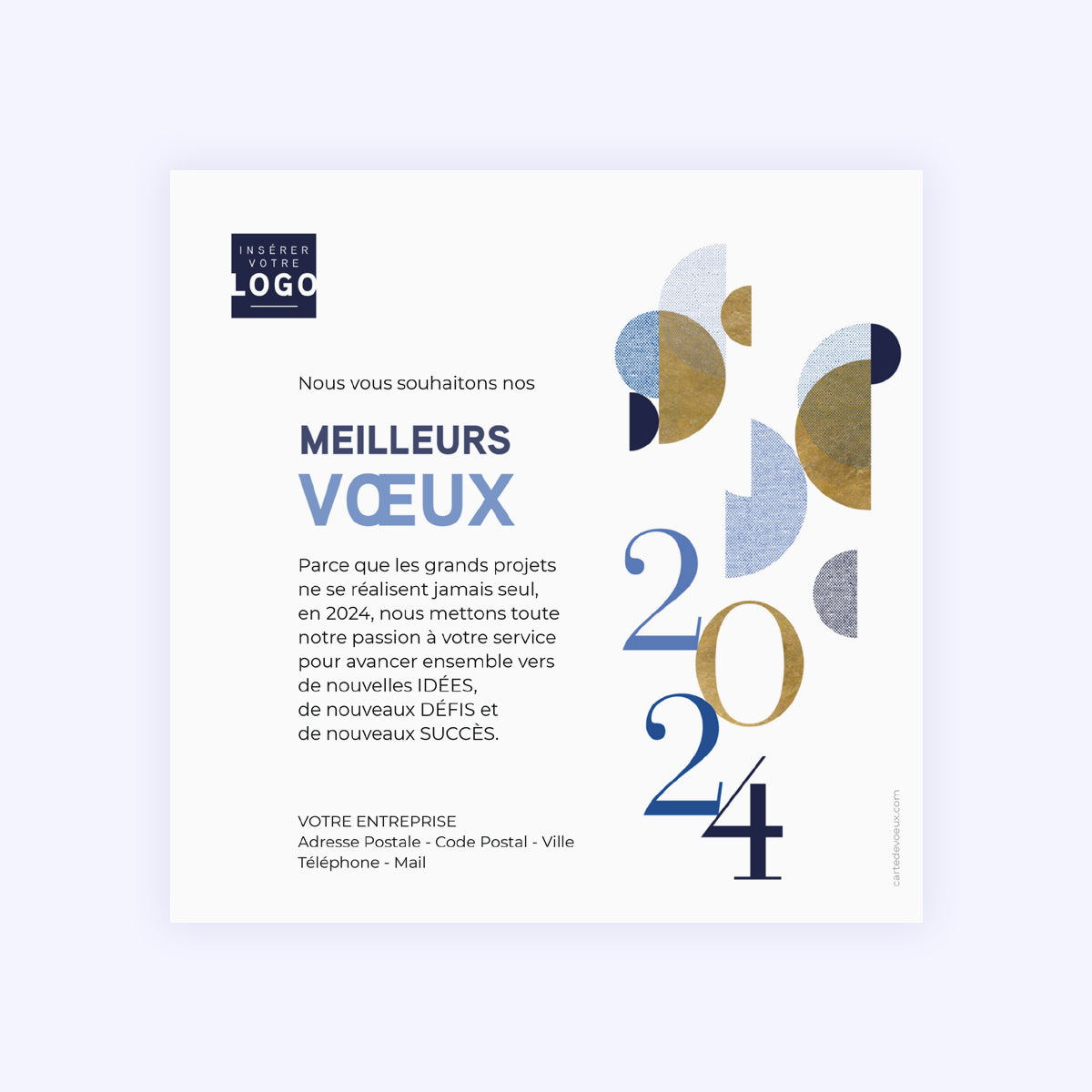 Géométrie | Vœux professionnels • Carte de voeux • Carré photo N° 2