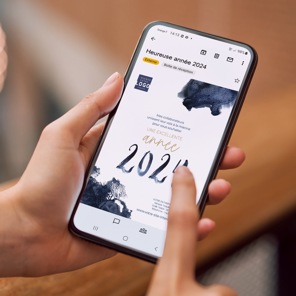 Peinture à l'Eau | Vœux professionnels • Carte virtuelle photo N° 2