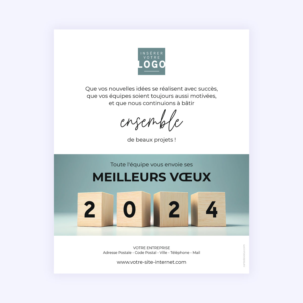 Croissance au Cube | Vœux professionnels • Carte virtuelle • eCard Image photo N° 1