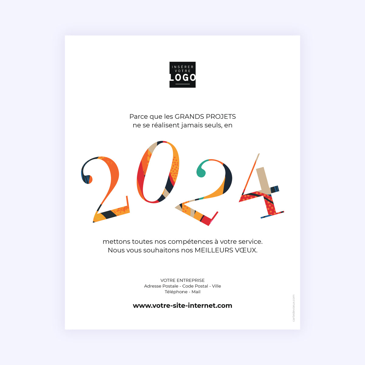 New year colors | Vœux professionnels • Carte virtuelle photo N° 1