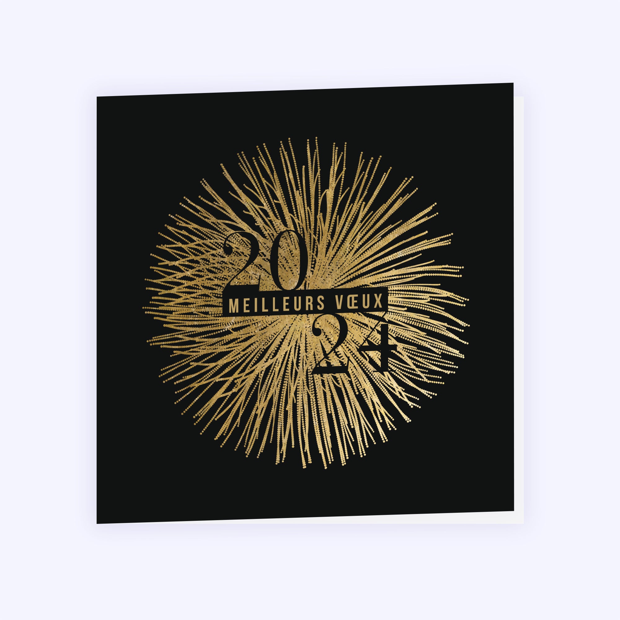 Feu d'Artifice | Vœux professionnels • Carte de voeux • Carré double photo N° 1