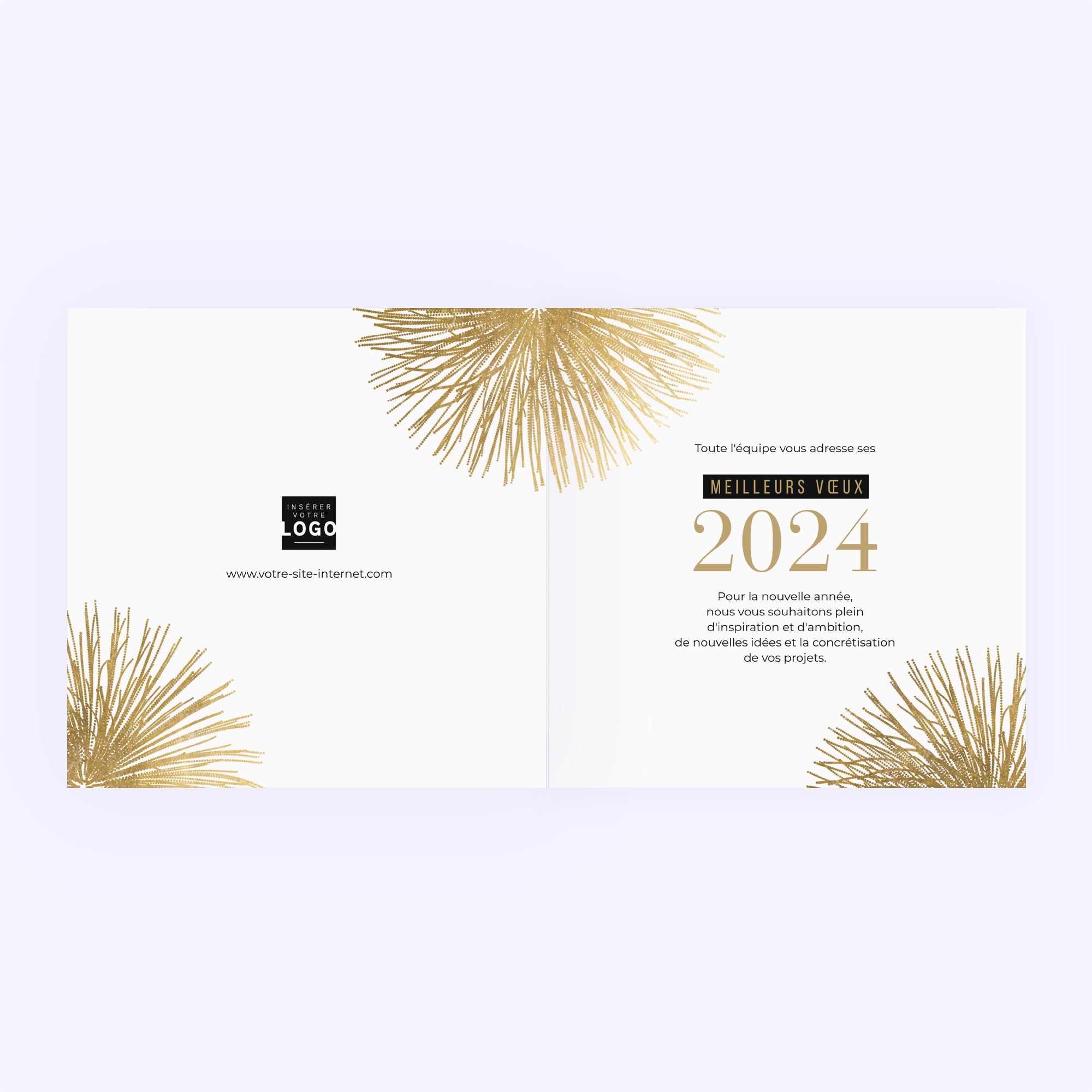 Feu d'Artifice | Vœux professionnels • Carte de voeux • Carré double photo N° 2