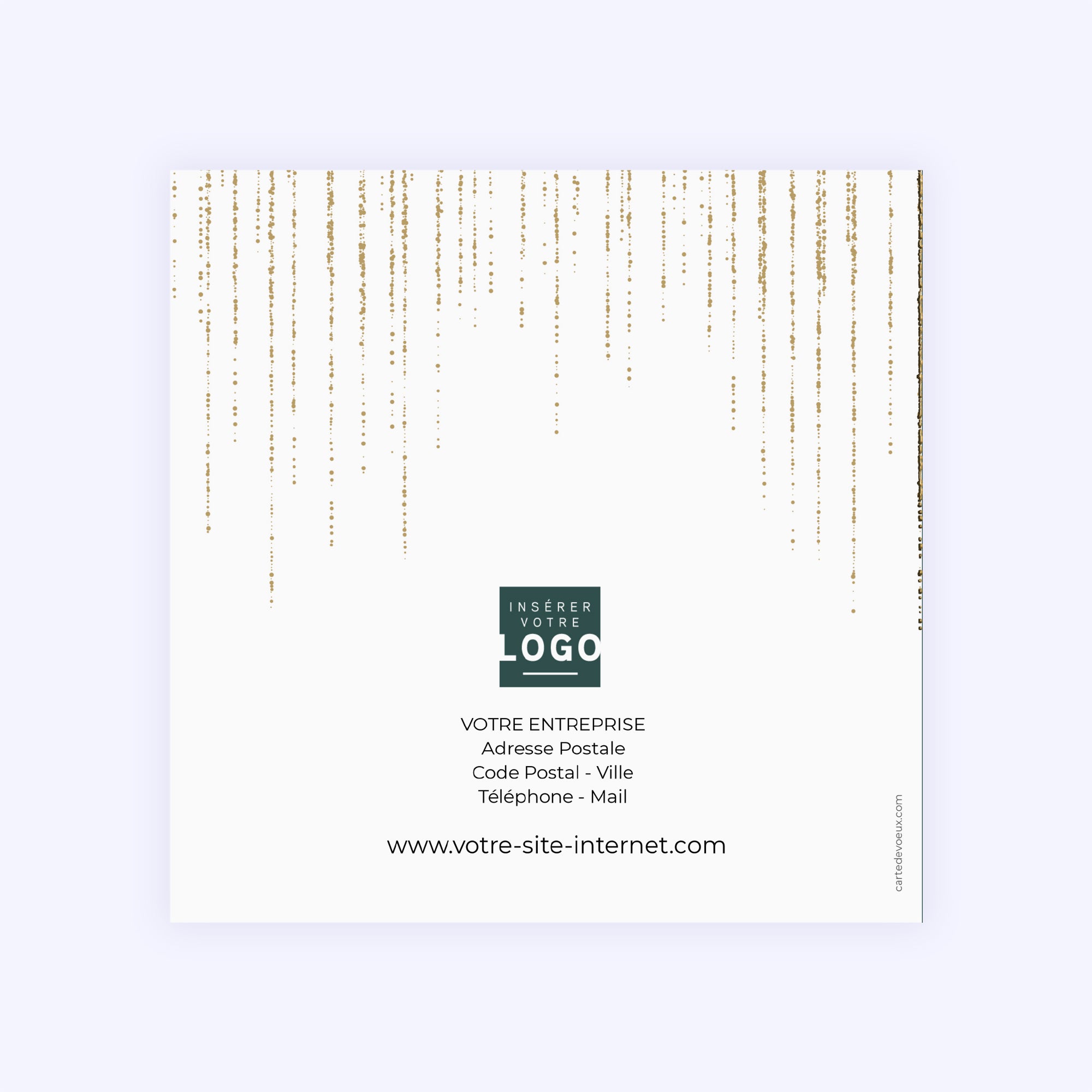 Liseré doré | Vœux professionnels • Carte premium photo N° 3