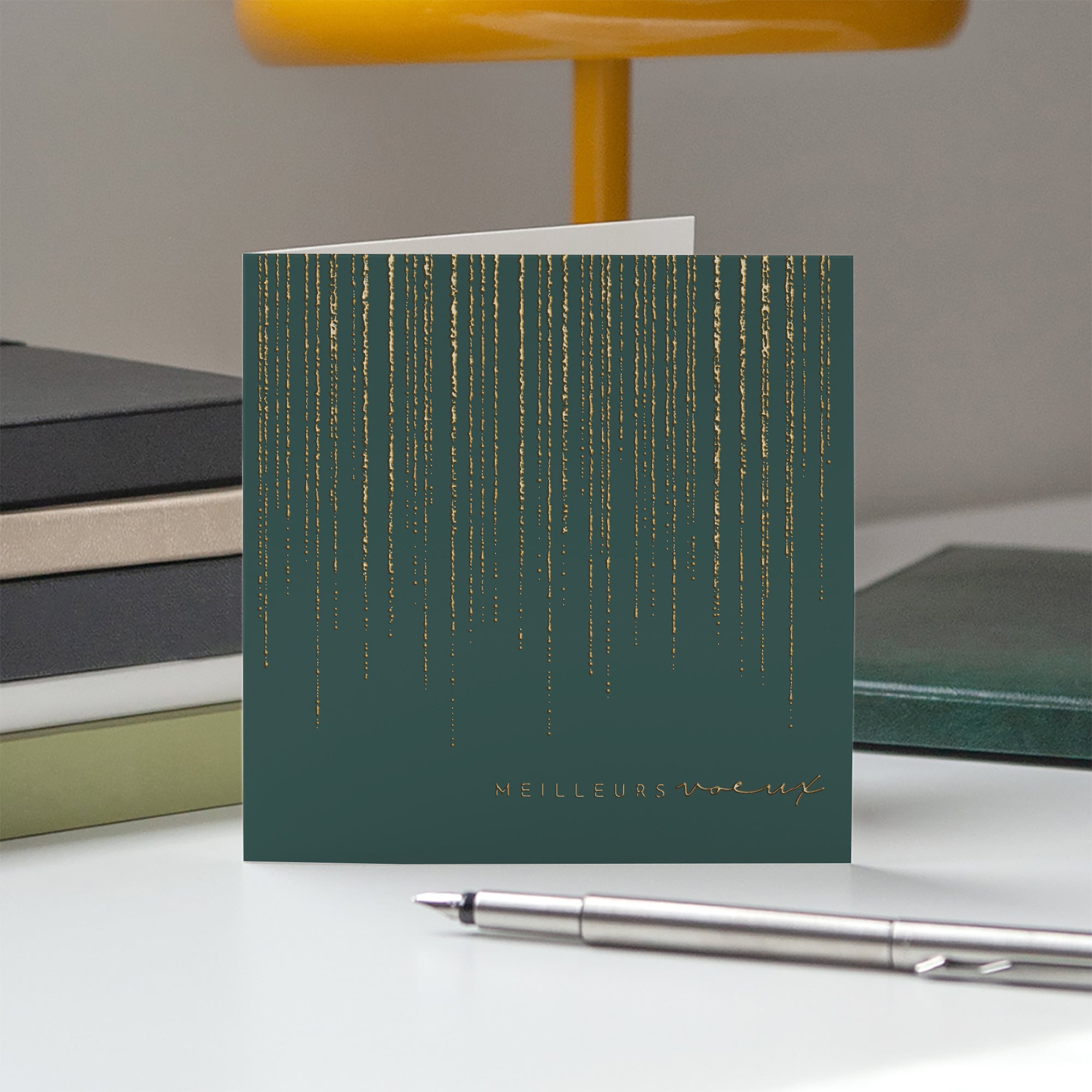 Liseré doré | Vœux professionnels • Carte premium photo N° 5