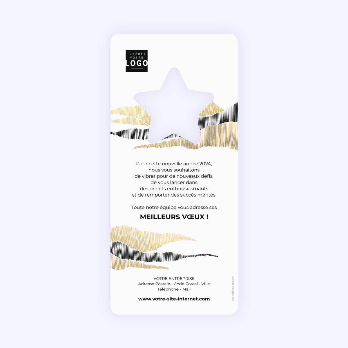 Jolie Vallée | Vœux professionnels • Carte de voeux • Vertical étoile photo N° 2