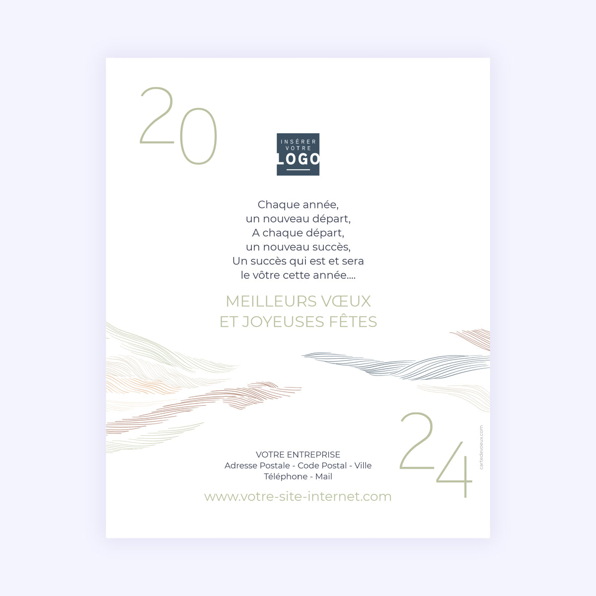 Paysage Pastel | Vœux professionnels • Carte virtuelle • eCard Image photo N° 1