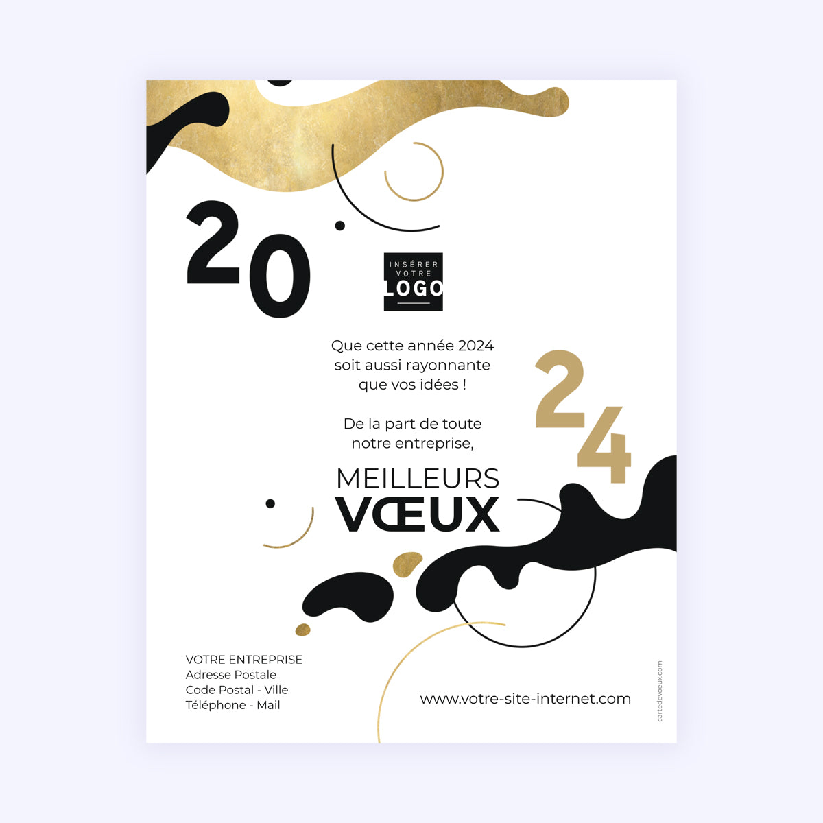 Ondes graphiques | Vœux professionnels • Carte virtuelle • eCard Image photo N° 1