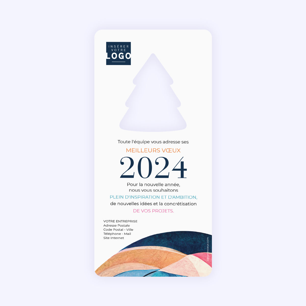 Soie Colorée | Vœux professionnels • Carte de voeux photo N° 2