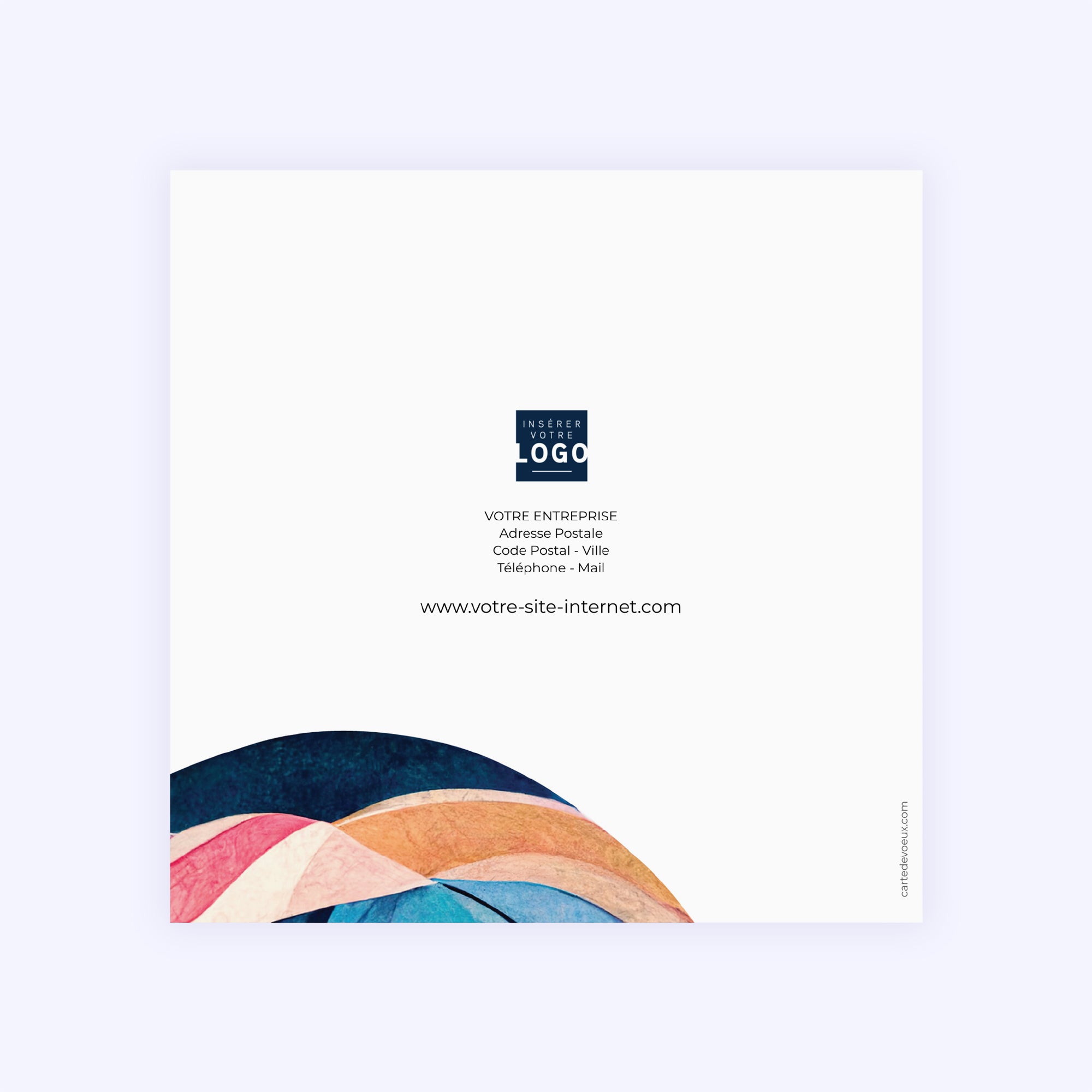 Soie Colorée | Vœux professionnels • Carte de voeux • Carré double photo N° 3