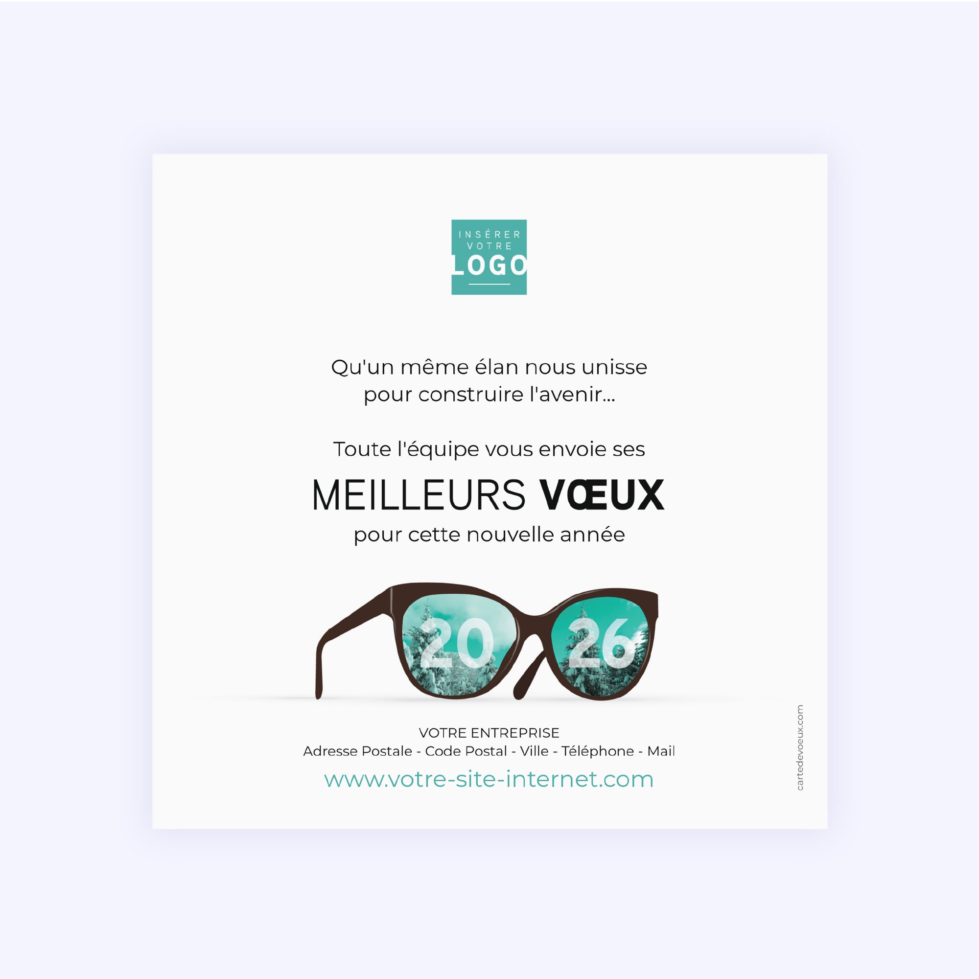 Smile | Vœux professionnels • Carte de voeux • Carré photo N° 2