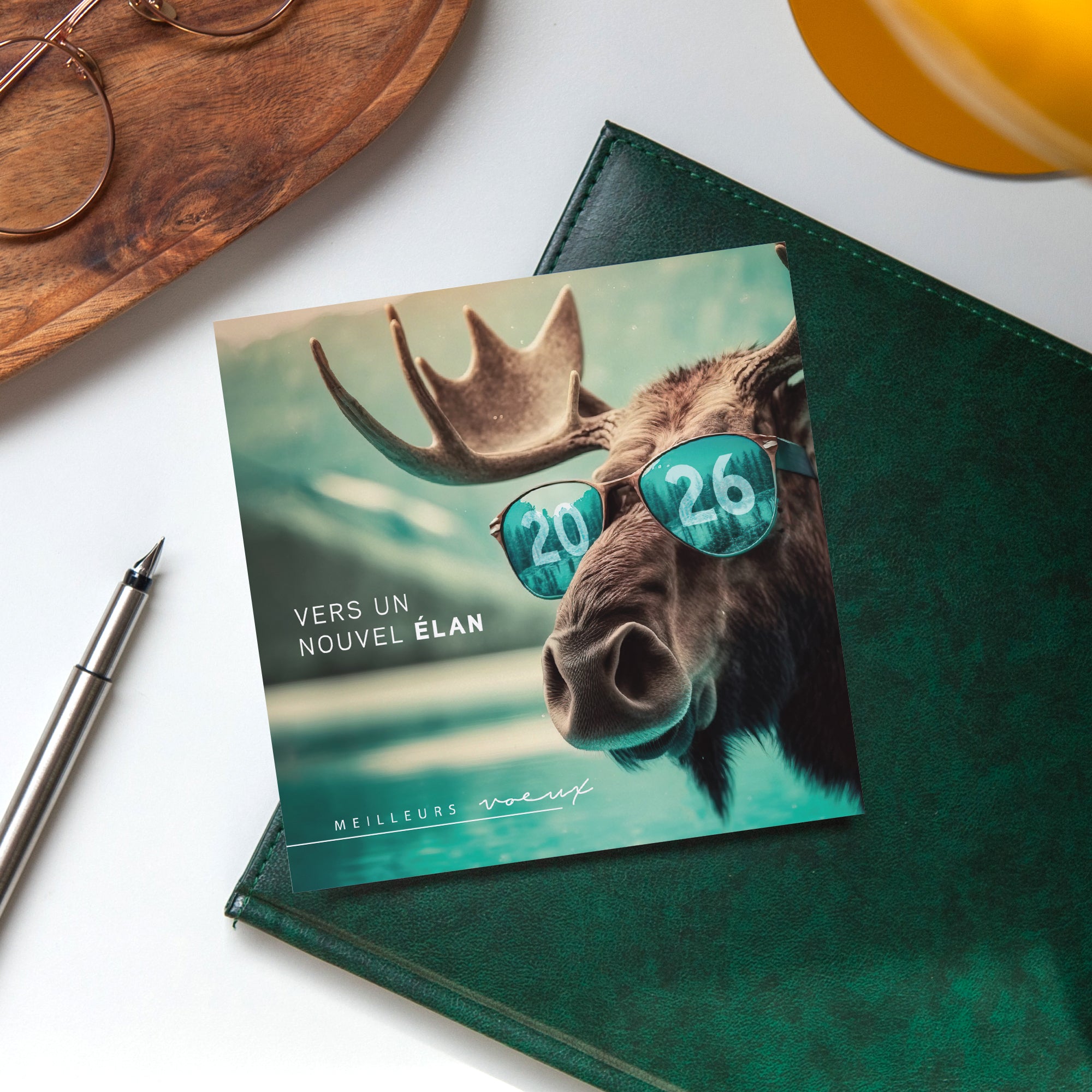 Smile | Vœux professionnels • Carte de voeux • Carré photo N° 4