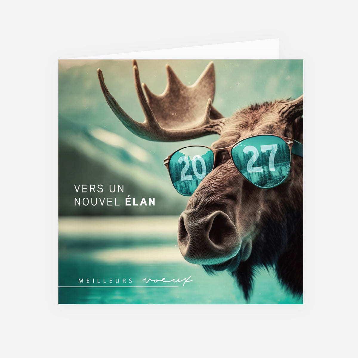 Smile | Vœux professionnels • Carte de voeux • Carrée pliable photo N° 1