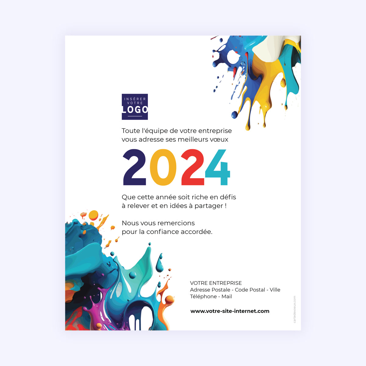 Colors Splash | Vœux professionnels • Carte virtuelle • eCard Image photo N° 1