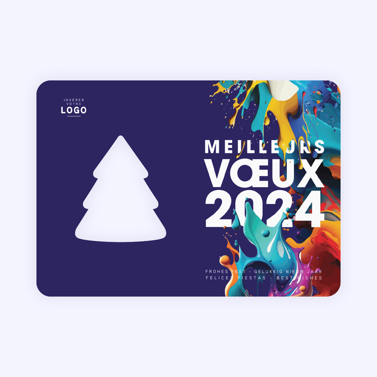 Colors Splash | Vœux professionnels • Carte de voeux • Horizontal sapin photo N° 1