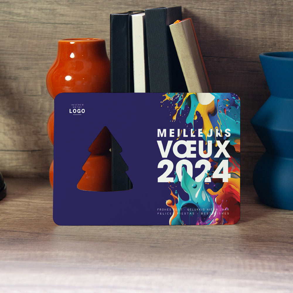 Colors Splash | Vœux professionnels • Carte de voeux • Horizontal sapin photo N° 4