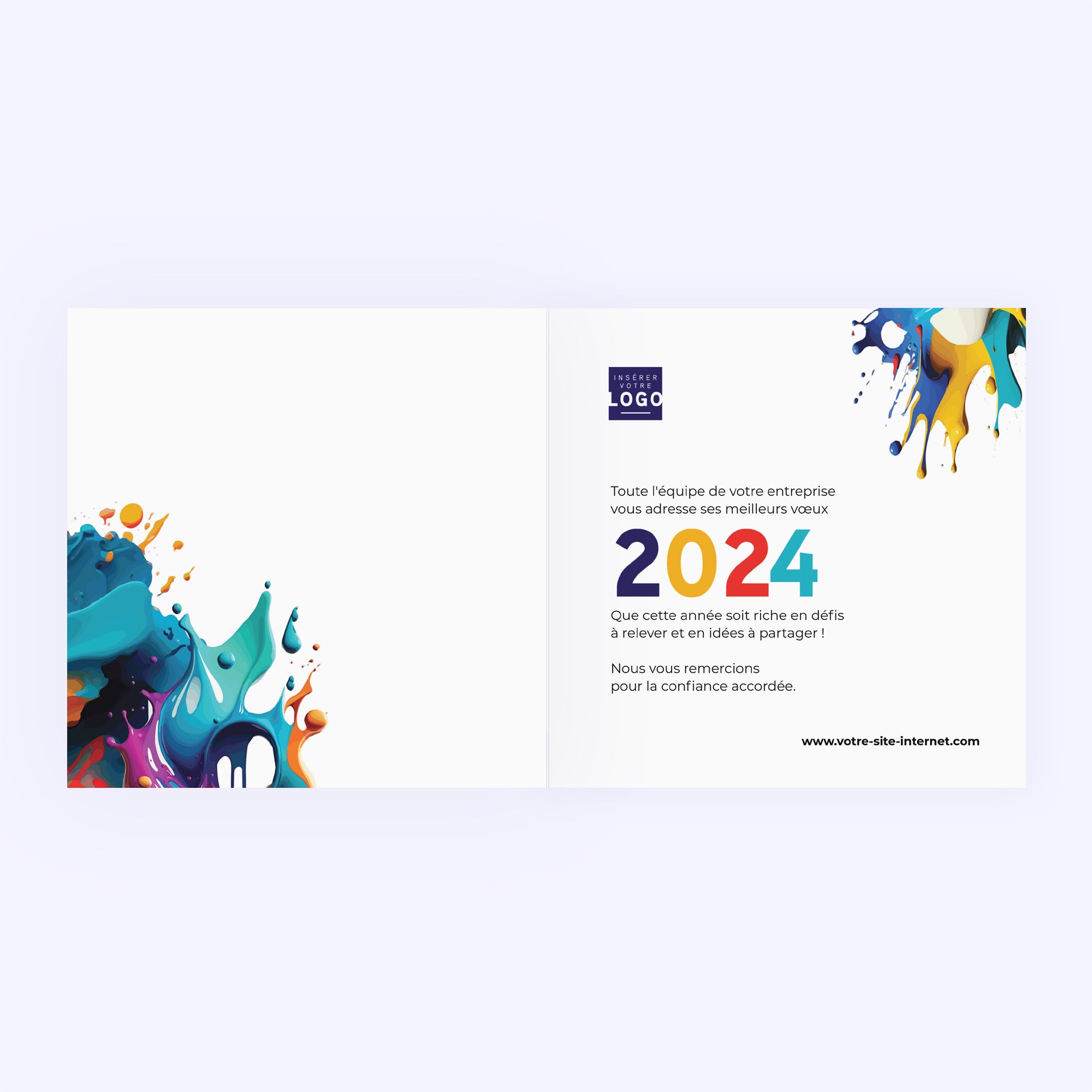 Colors Splash | Vœux professionnels • Carte de voeux photo N° 2
