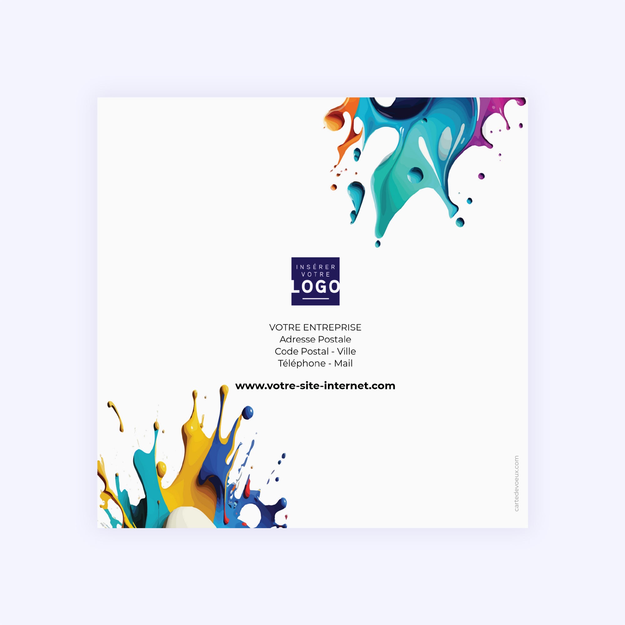 Colors Splash | Vœux professionnels • Carte de voeux photo N° 3
