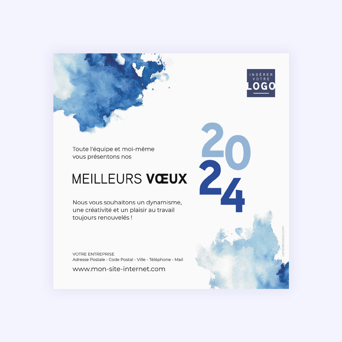 Mappemonde | Vœux professionnels • Carte de voeux photo N° 2