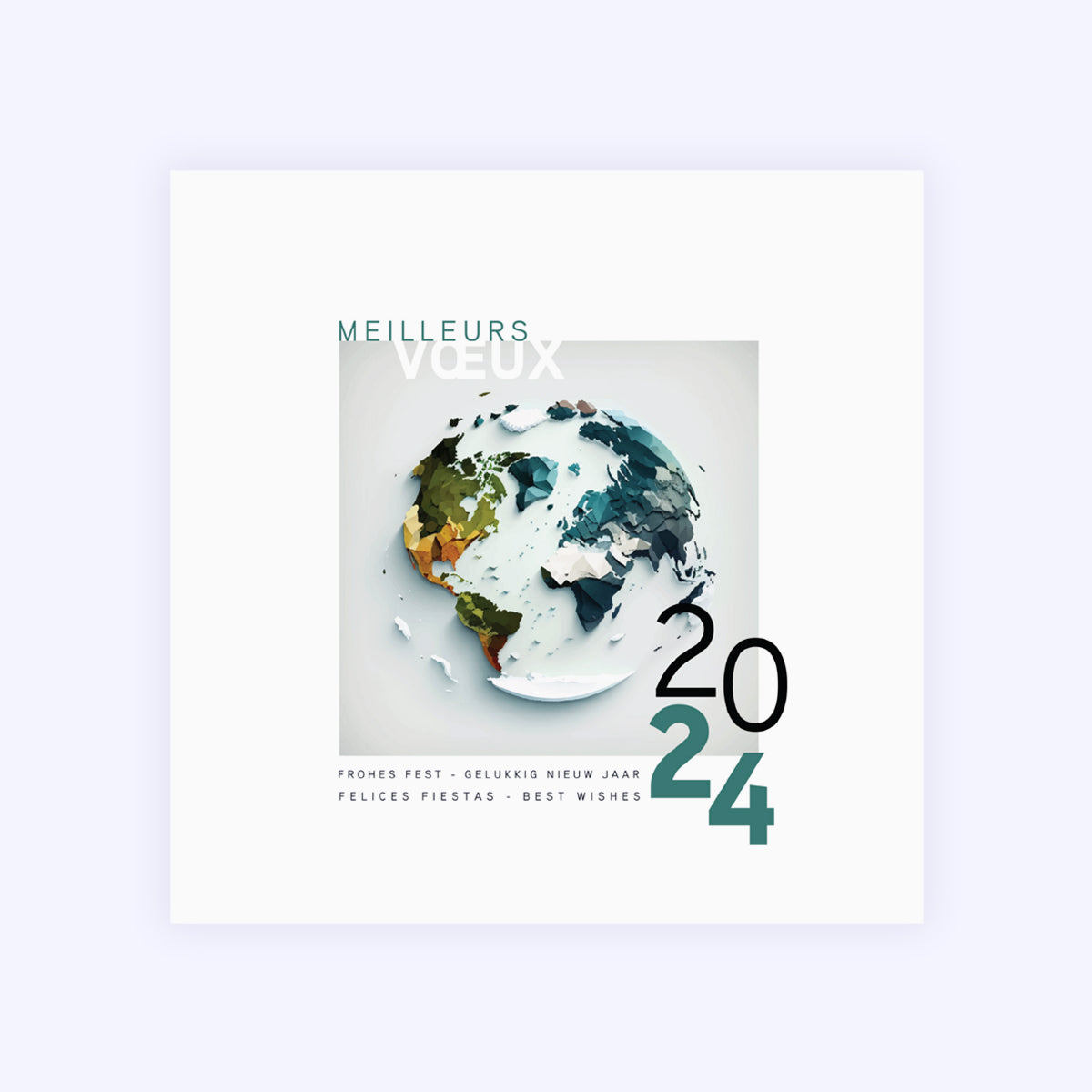 Earth | Vœux professionnels • Carte de voeux • Carré photo N° 1