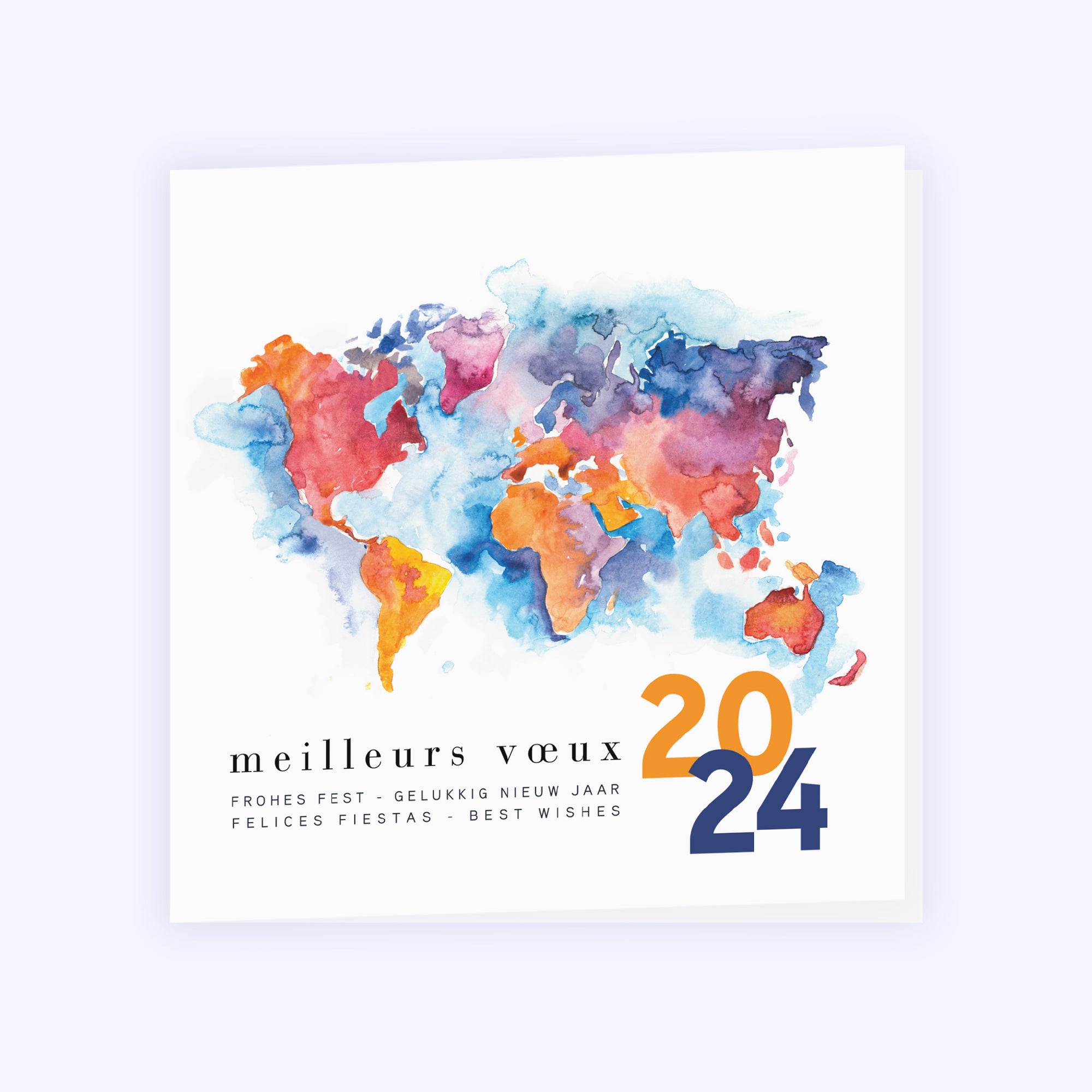 All Countries | Vœux professionnels • Carte de voeux • Carré double photo N° 1