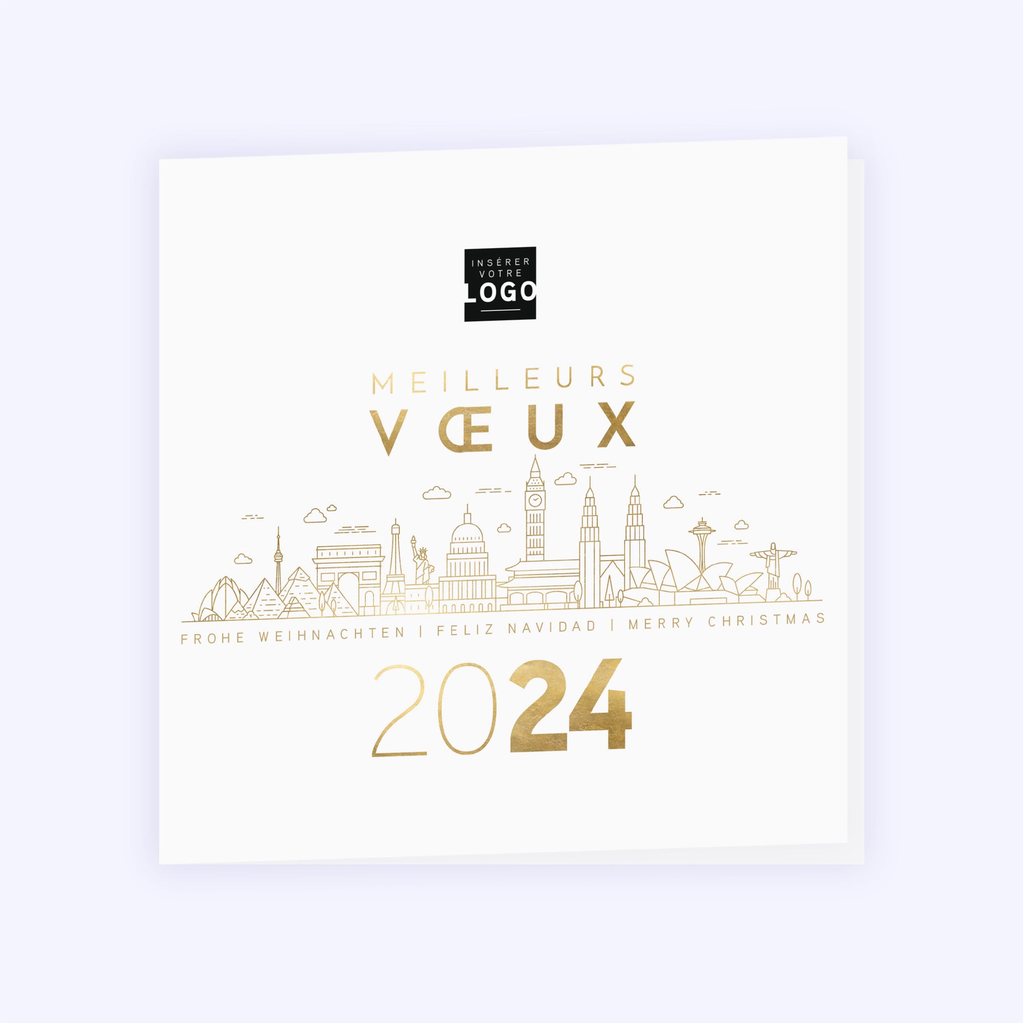 The City | Vœux professionnels • Carte de voeux • Carré double photo N° 1